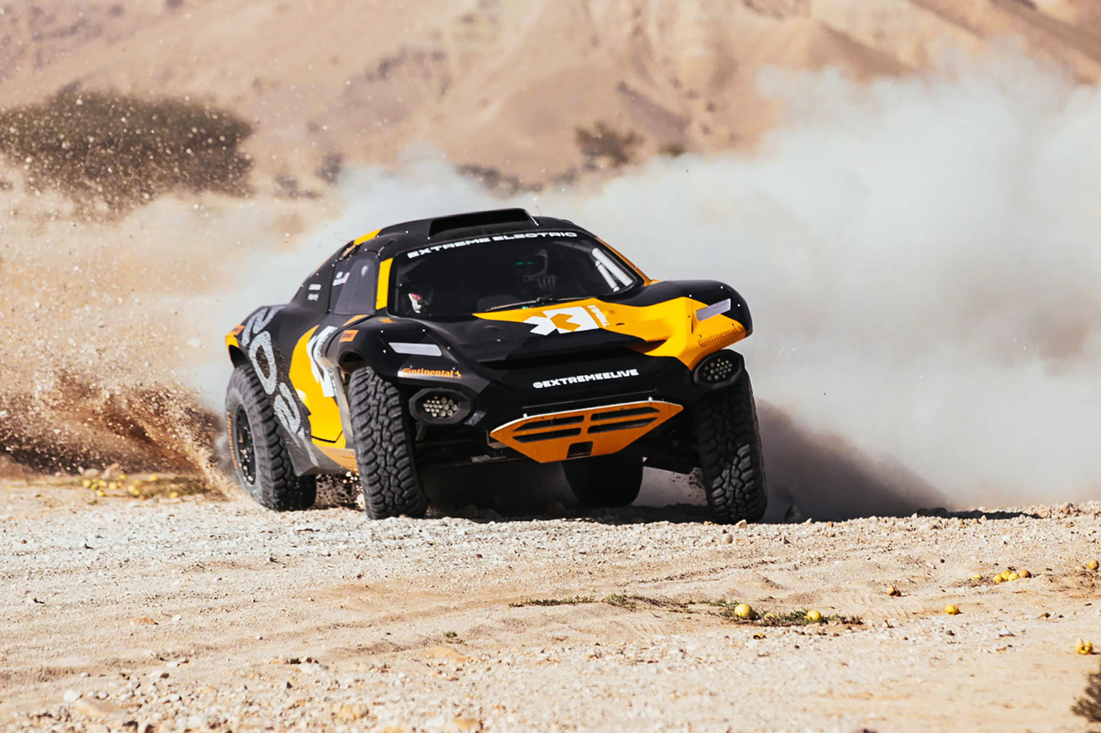 Ken Block takes to Dakar in an electric off-road racer