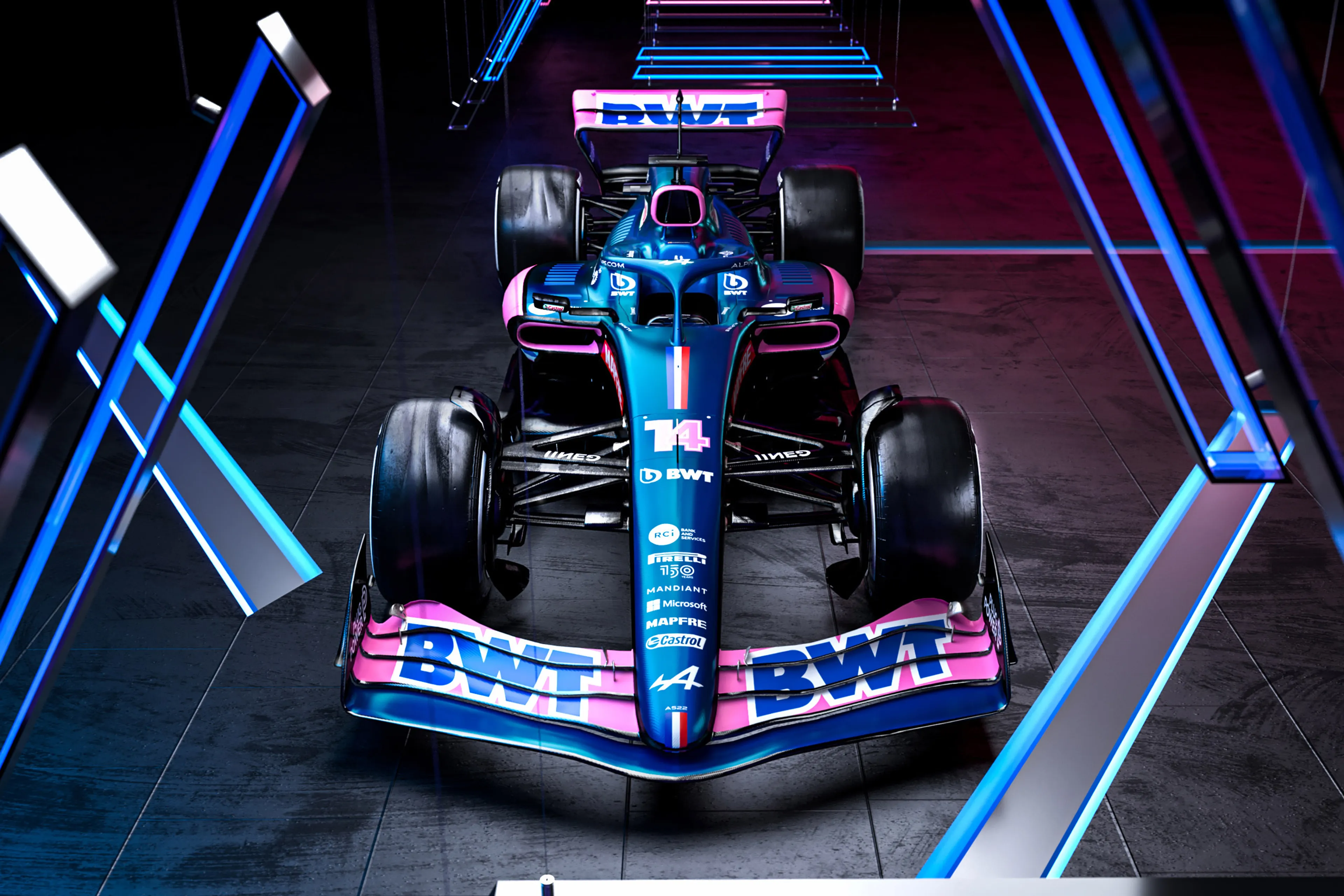 Alpine's 2022 F1 car looks good in blue and pink