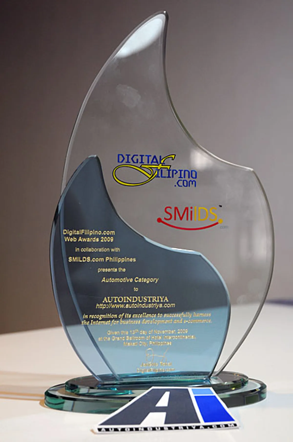 AutoIndustriya.com awarded Best Automotive Website for 2009