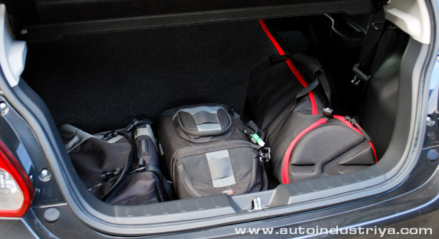Cargo space with luggage - 2013 Mitsubishi Mirage GLS MT