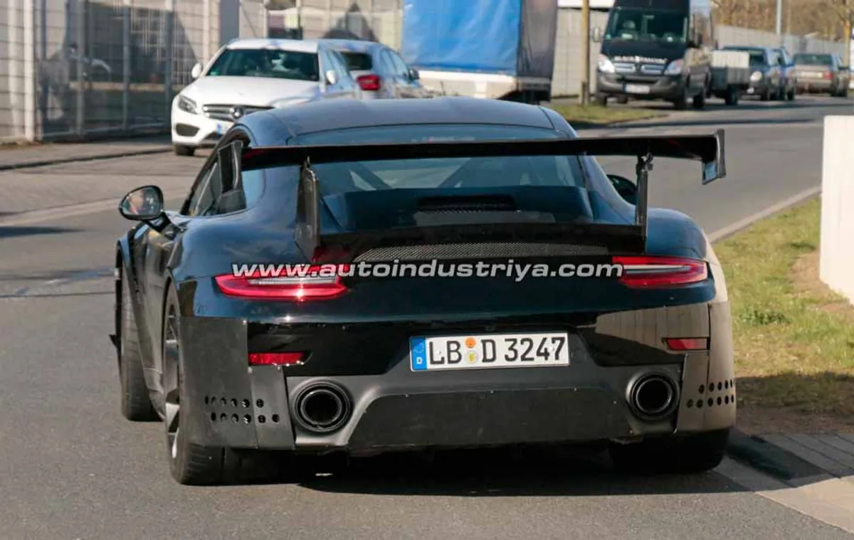 Gt2 Rs Rear Wing Spied: Porsche 911 GT2 RS closer to becoming realilty | AutoIndustriya