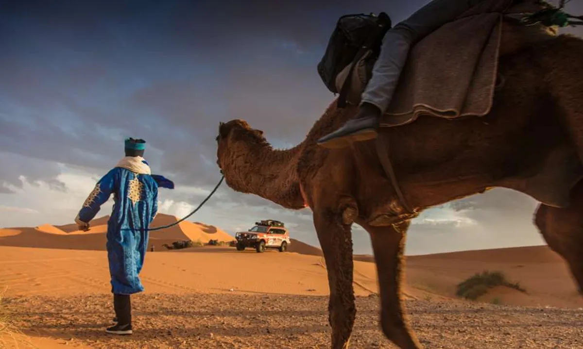 Driving the 2018 Nissan Terra, Titan, Navara, Patrol on the Moroccan Sahara