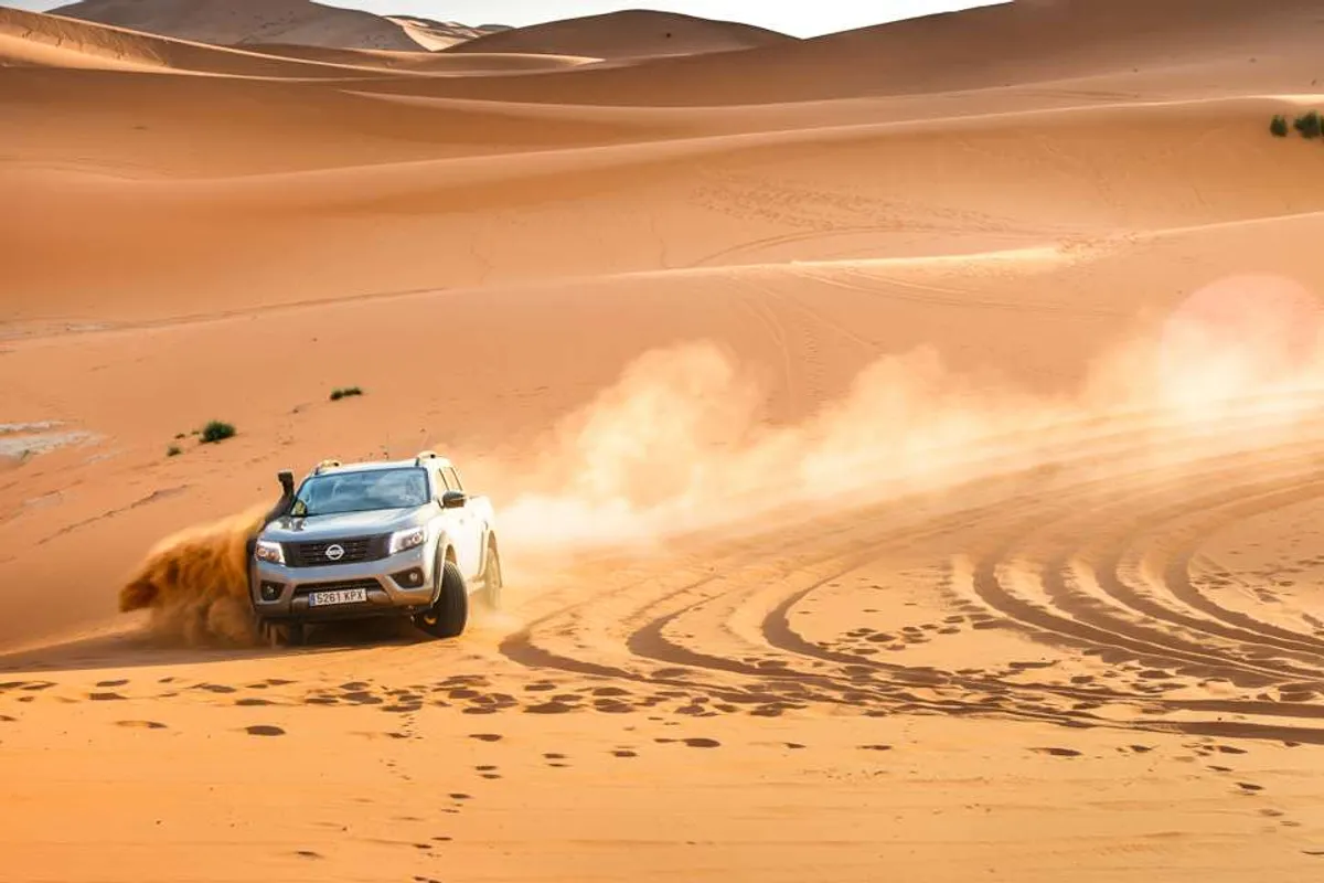 Driving the 2018 Nissan Terra, Titan, Navara, Patrol on the Moroccan Sahara