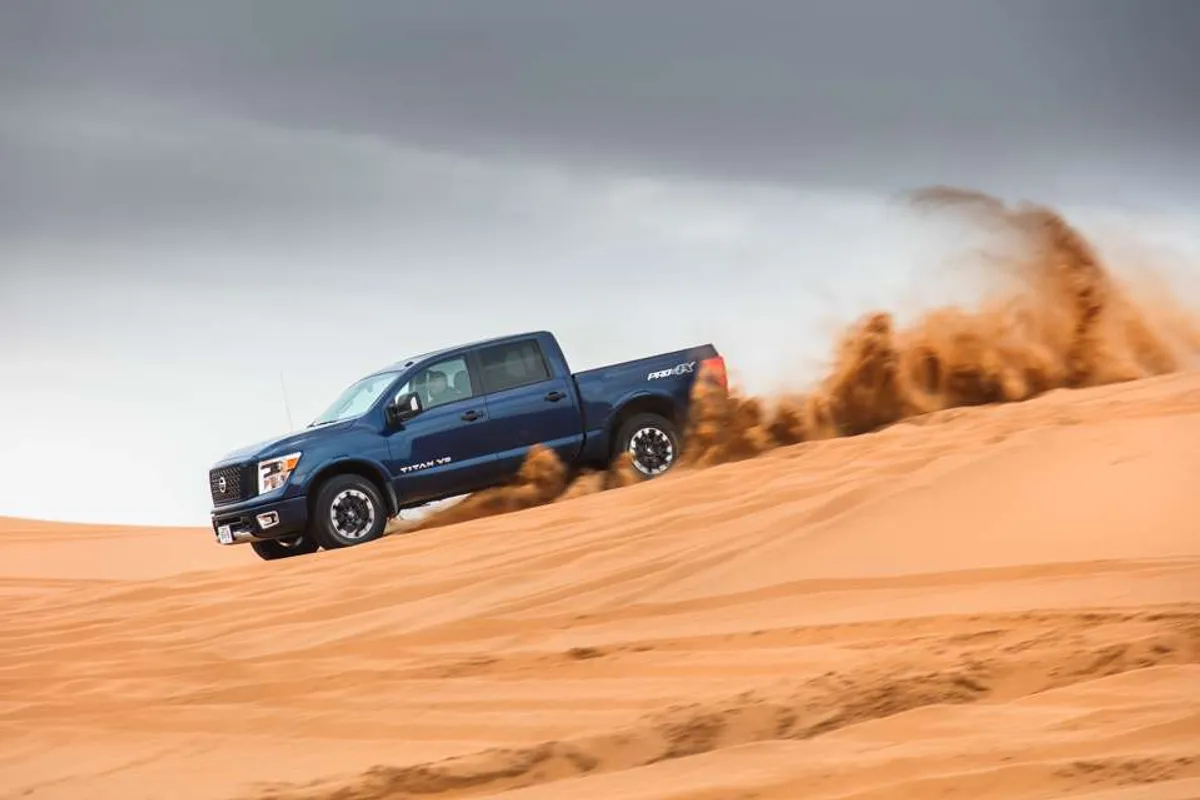 Driving the 2018 Nissan Terra, Titan, Navara, Patrol on the Moroccan Sahara