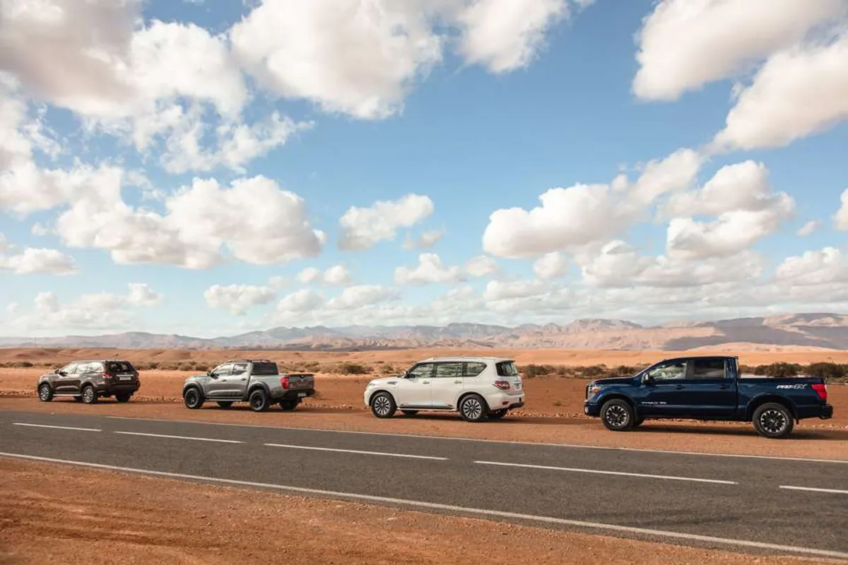Driving the 2018 Nissan Terra, Titan, Navara, Patrol on the Moroccan Sahara
