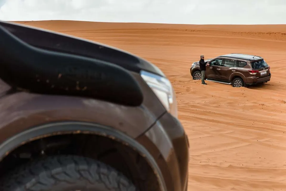 Driving the 2018 Nissan Terra, Titan, Navara, Patrol on the Moroccan Sahara