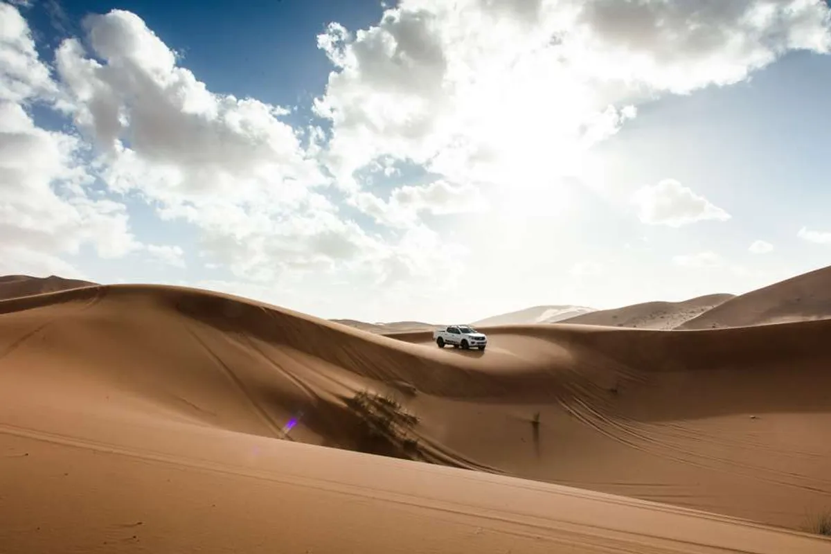 Driving the 2018 Nissan Terra, Titan, Navara, Patrol on the Moroccan Sahara