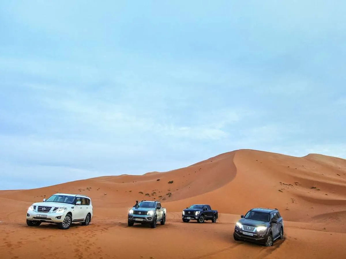 Driving the 2018 Nissan Terra, Titan, Navara, Patrol on the Moroccan Sahara