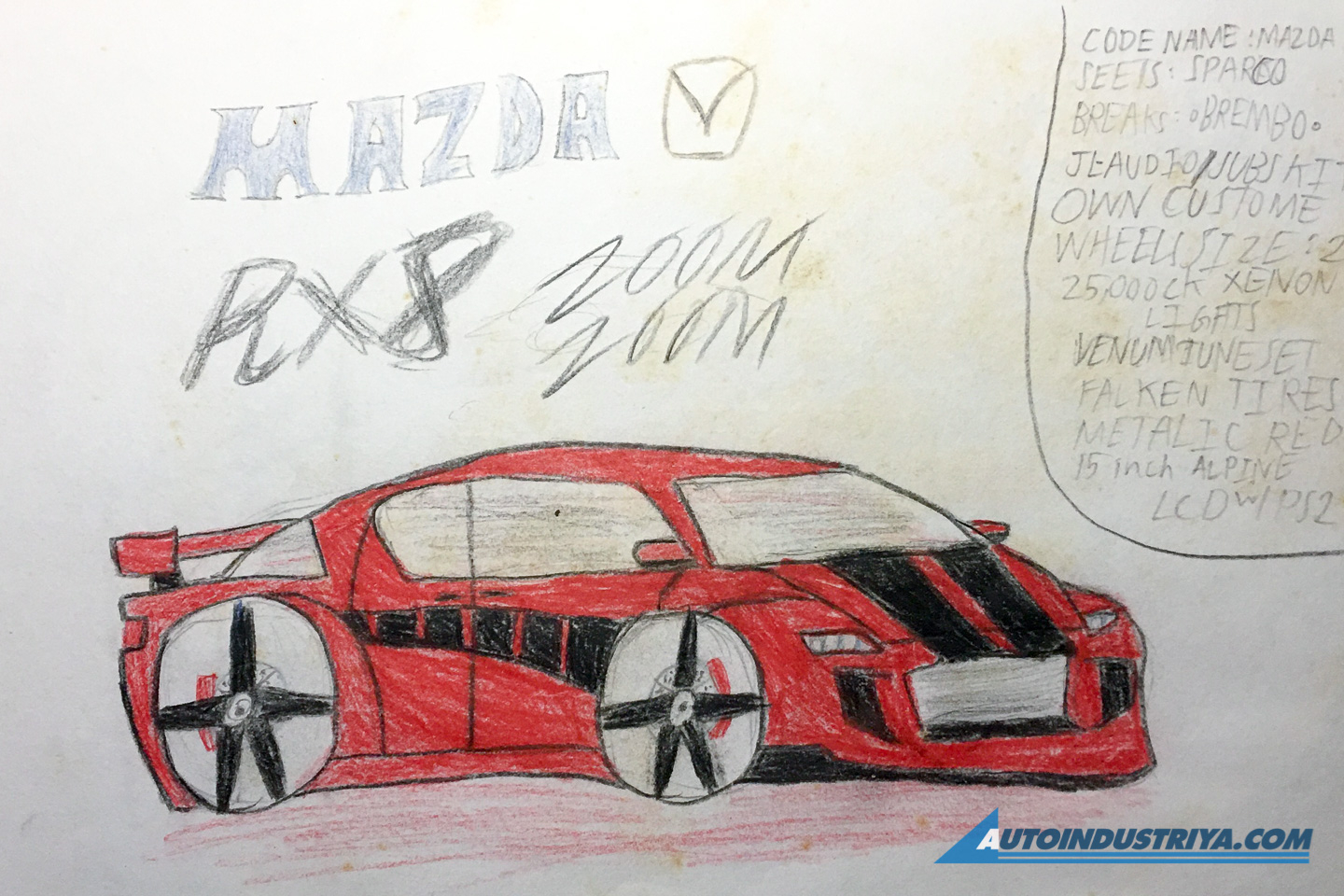 A passion for sketching cars