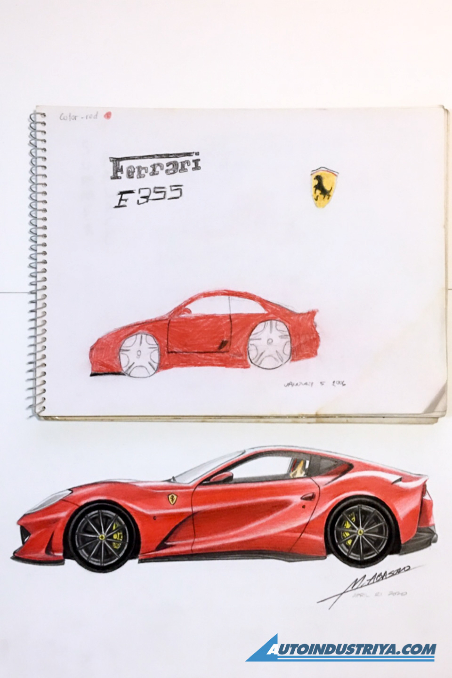 A passion for sketching cars