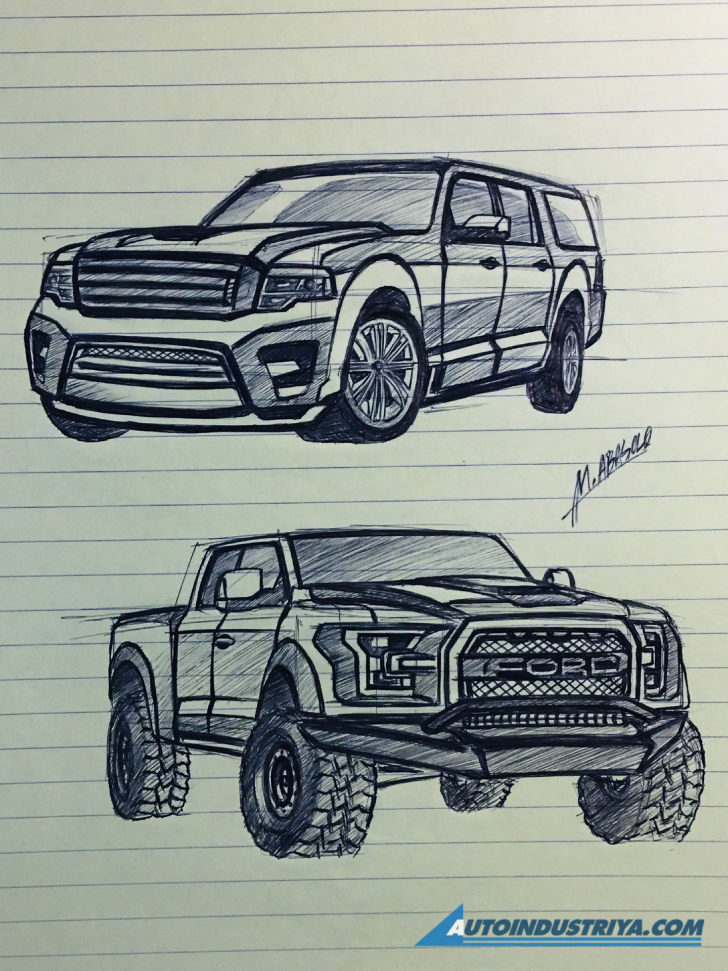 A passion for sketching cars