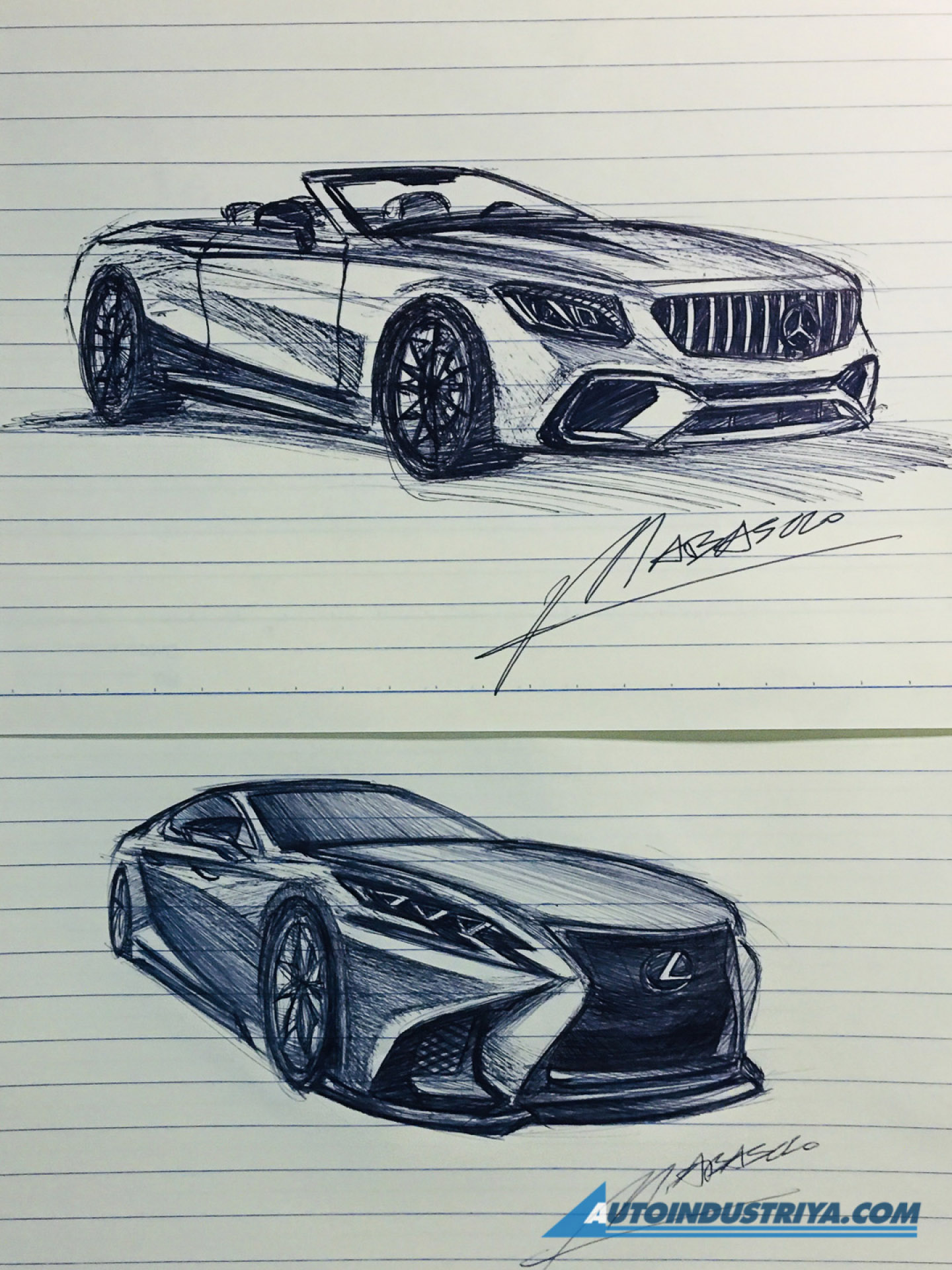 A passion for sketching cars