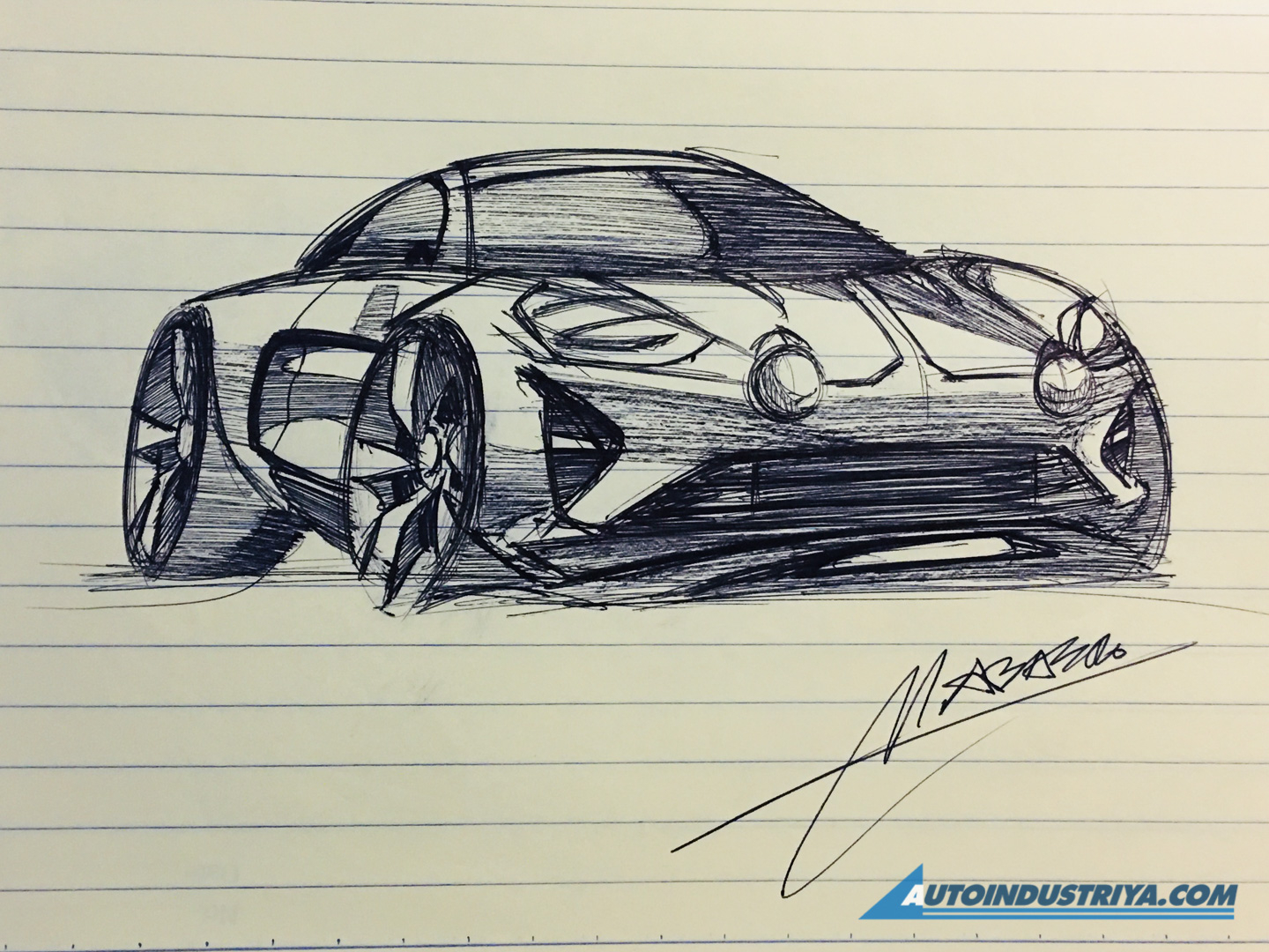 A passion for sketching cars