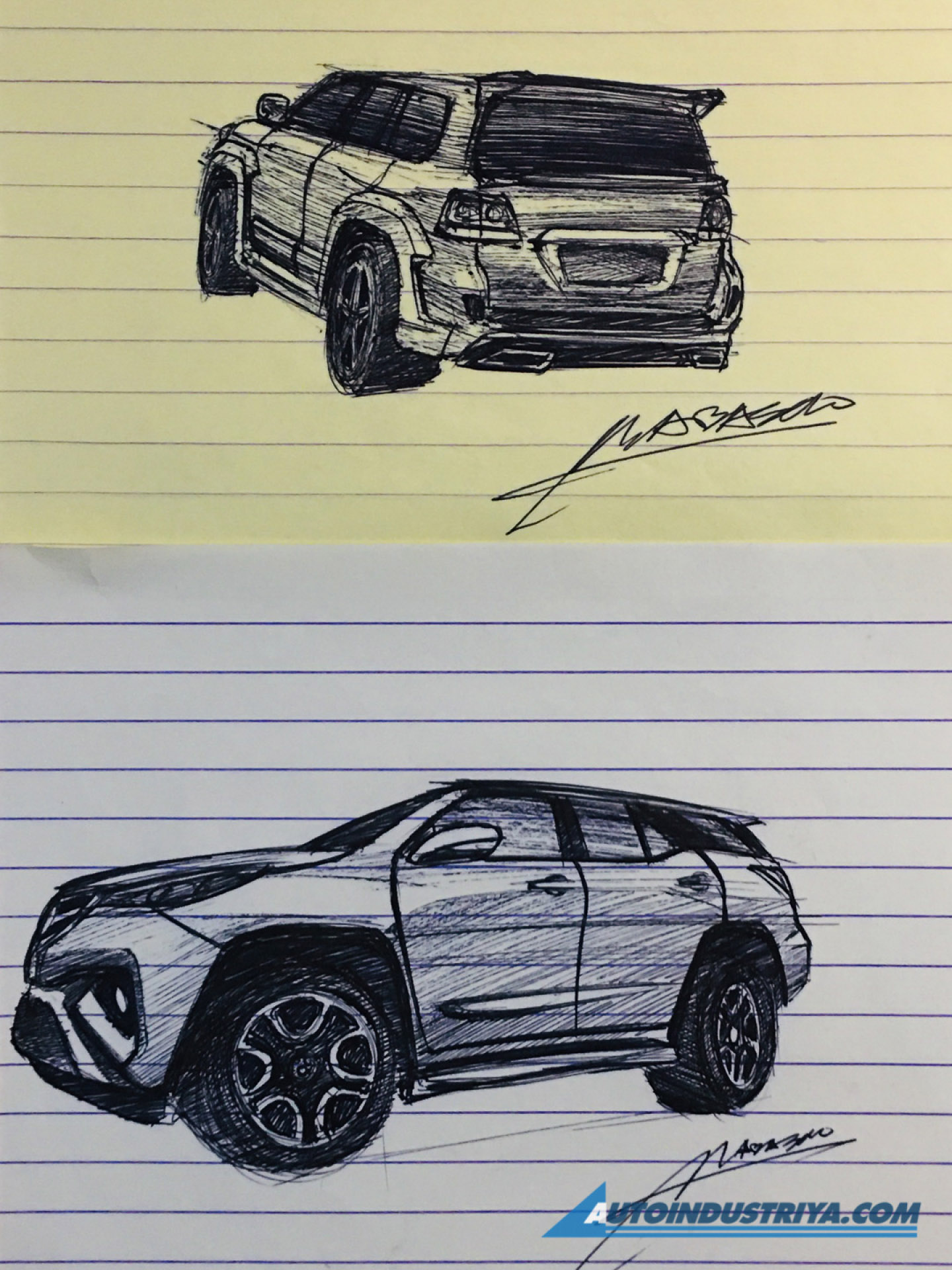 A passion for sketching cars