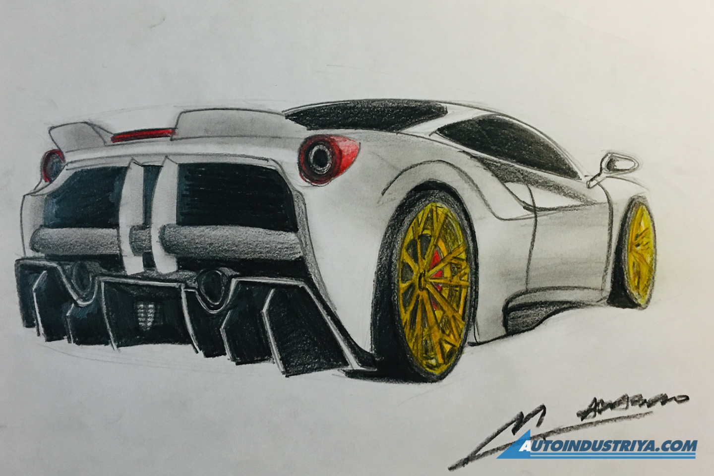 A passion for sketching cars