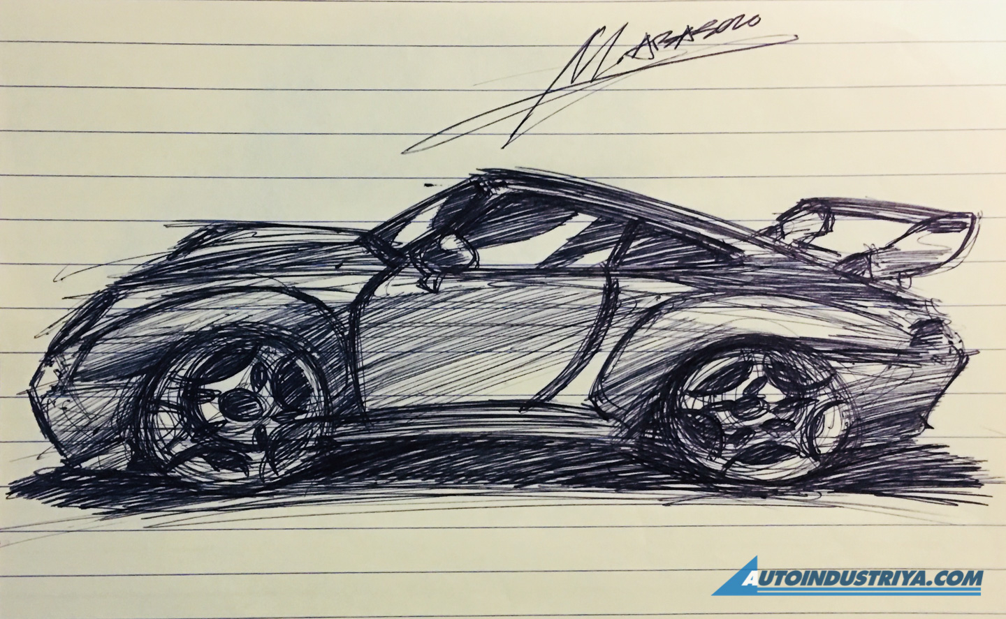 A passion for sketching cars