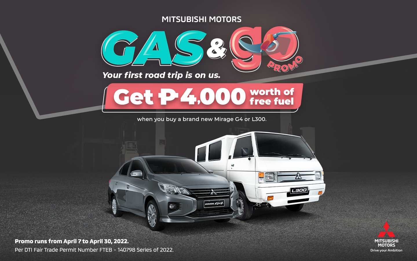 Mitsubishi offers Gas and Go promo for April 2022