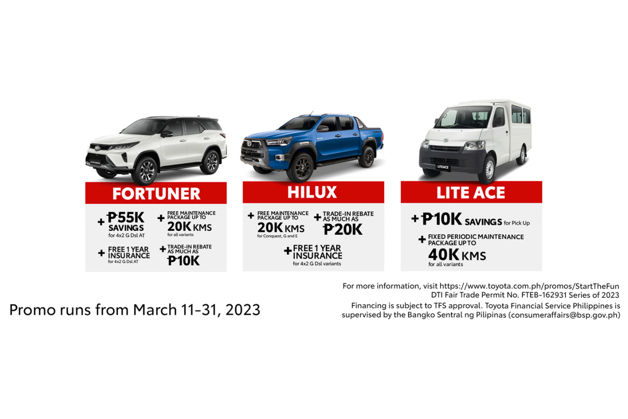 Toyota PH giving family friendly deals for March 2023