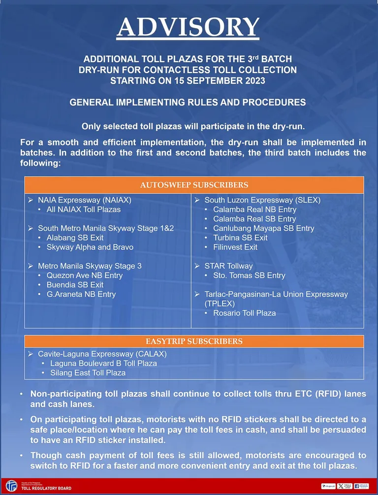 Rfid Replacement Form These toll plazas are now RFID-only starting today | AutoIndustriya