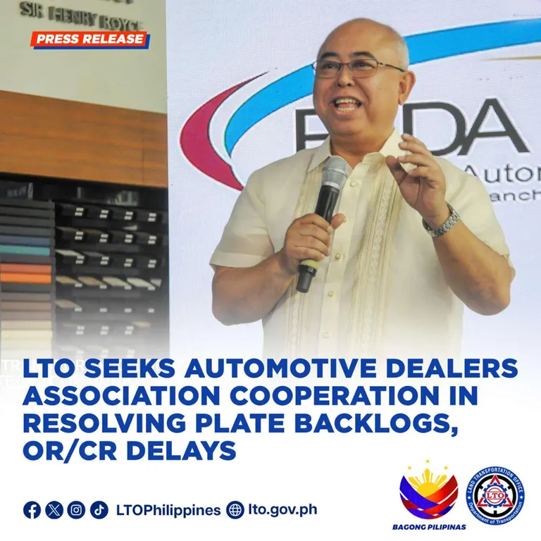 LTO seeks cooperation of dealers to resolve plate backlogs | AutoIndustriya
