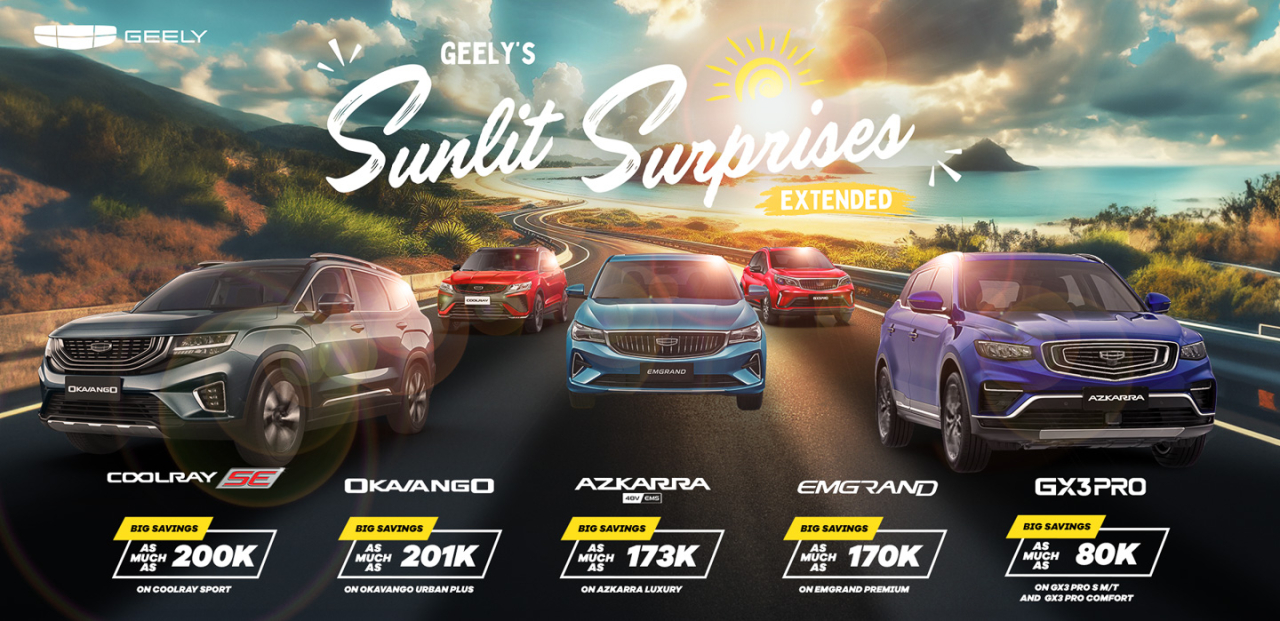 Geely PH extends amazing deals under Sunlit Surprises Promo