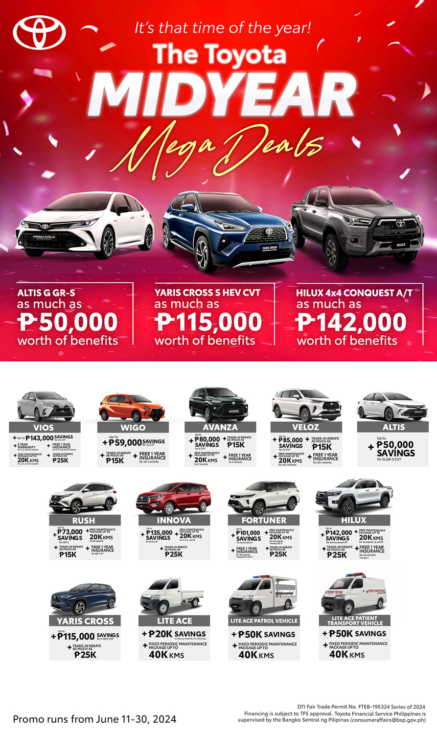 Get big savings this June with Toyota’s midyear mega deals