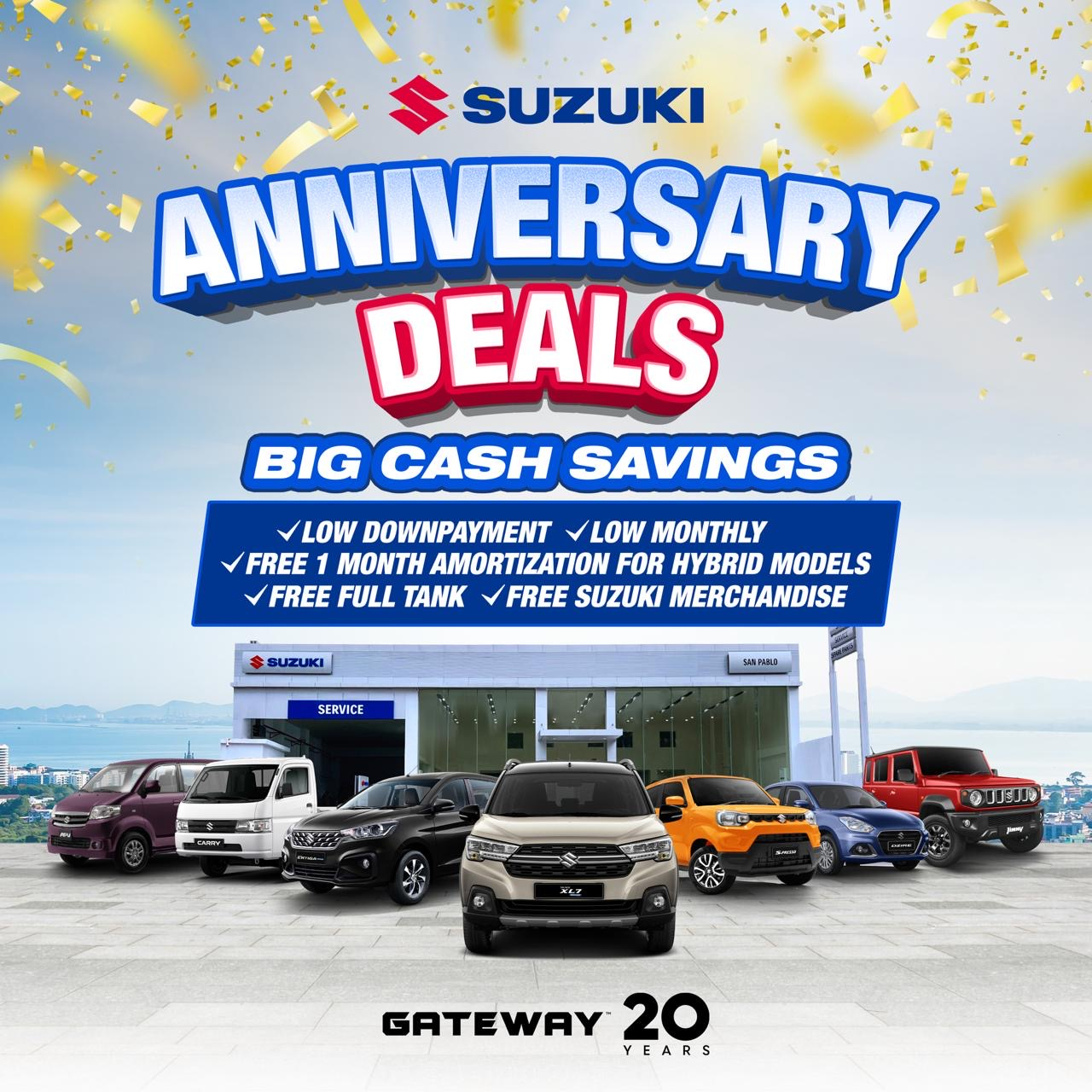 Suzuki Auto San Pablo offers special anniversary deals