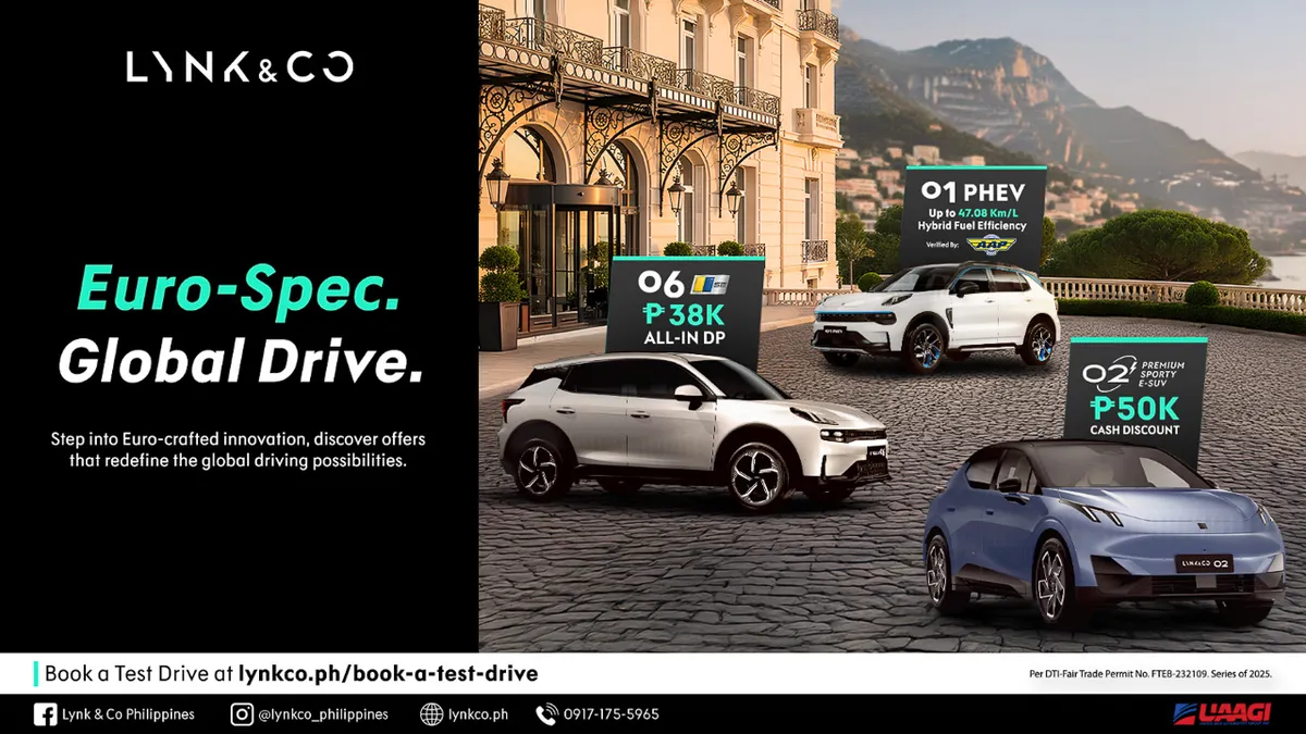 Get up to PHP 410K in discounts from Lynk & Co until Sept 2025