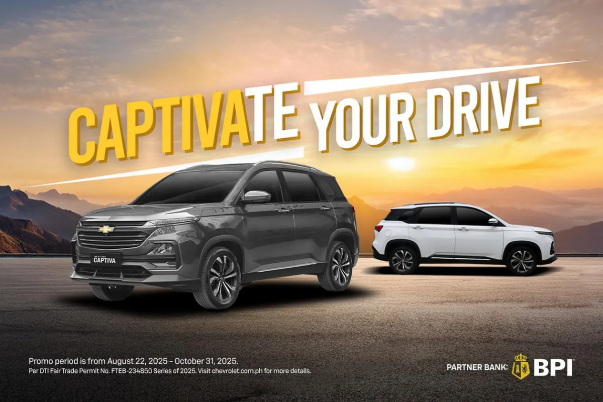 Get up to PHP 140K in discounts when you buy a Chevrolet Captiva with BPI