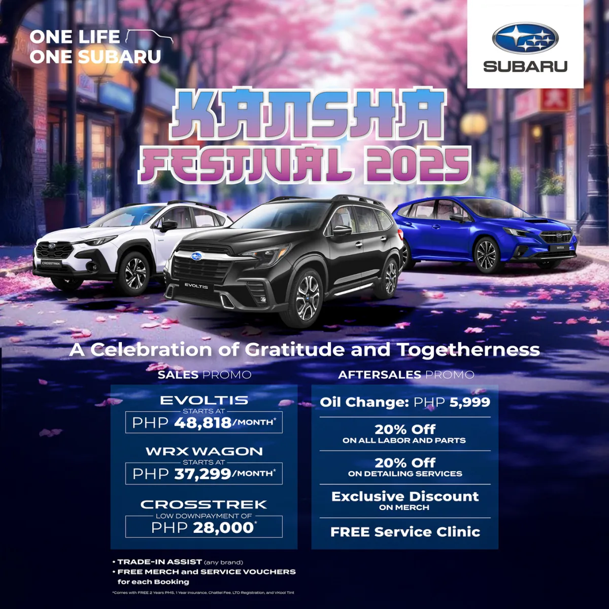 Get exclusive deals, discounts on Subaru vehicles with Kansha Festival 2025
