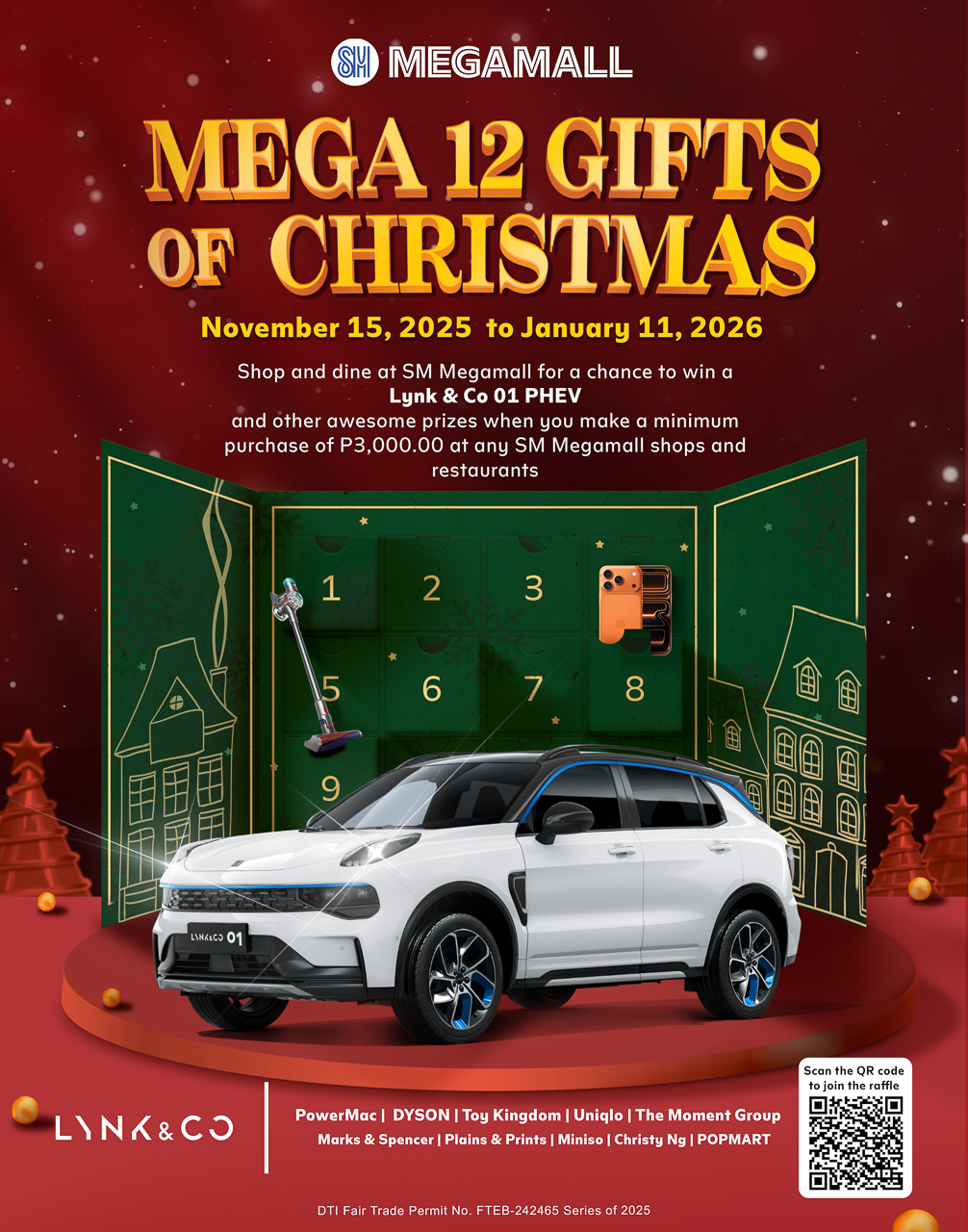Get a chance to win a Lynk & Co 01 PHEV when you shop at SM Megamall