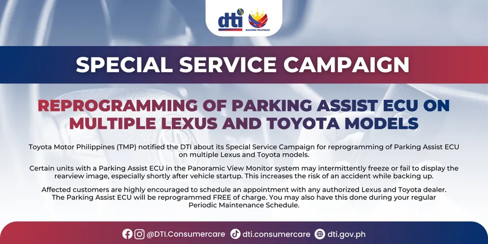 TMP recalls almost 12K Toyota, Lexus units due to camera problem ...