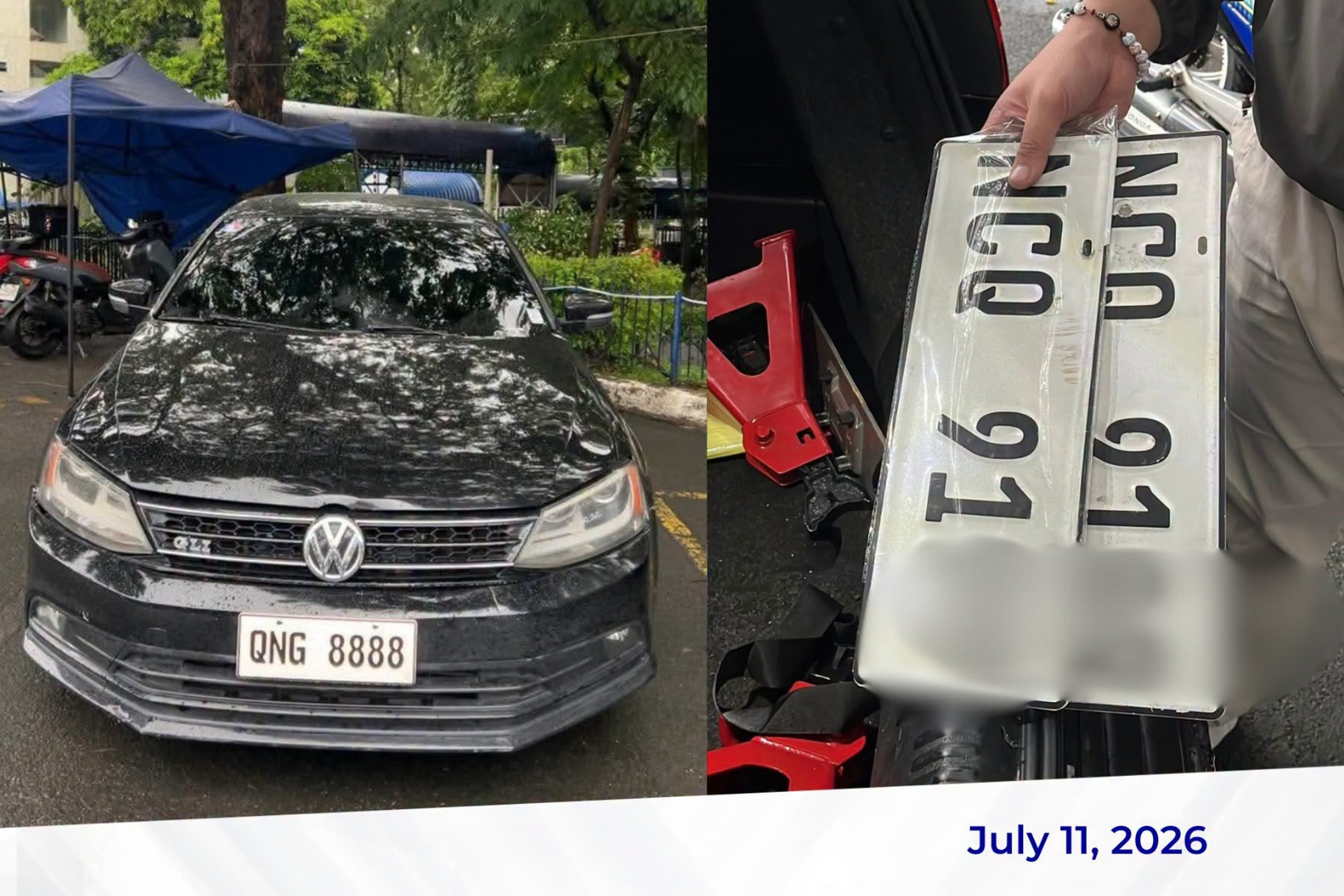 After wang-wang controversy, viral VW Jetta driver caught using fake license plate