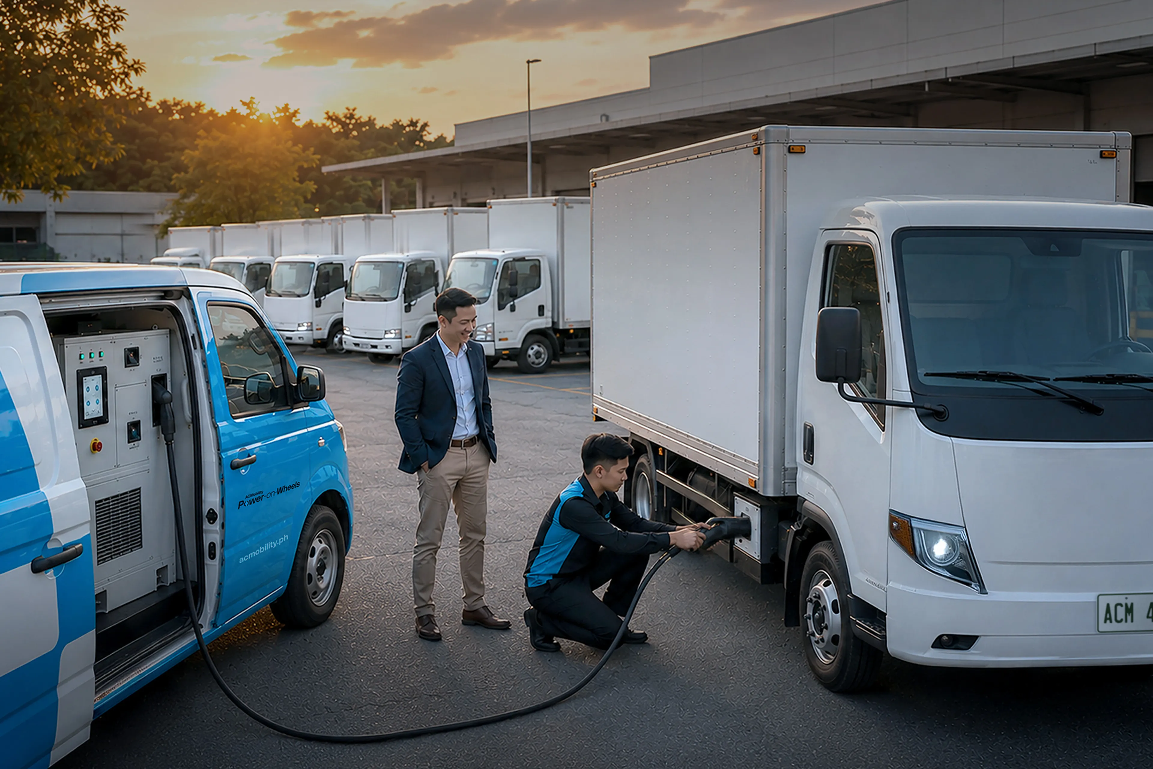 Ayala's Power-on-Wheels mobile EV charging now available for businesses, fleet operators