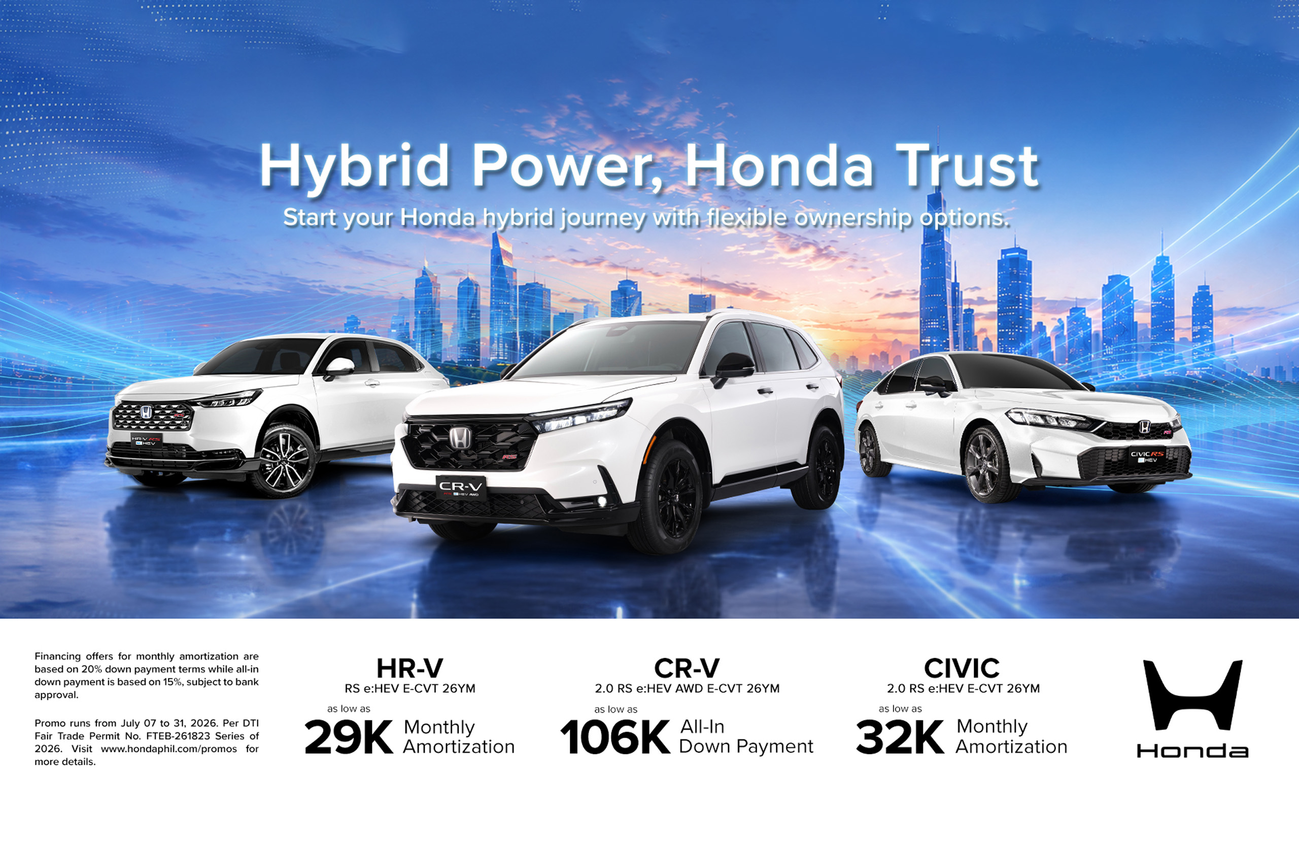 HCPI extends “Hybrid Power, Honda Trust” sales promo to July 31, 2026
