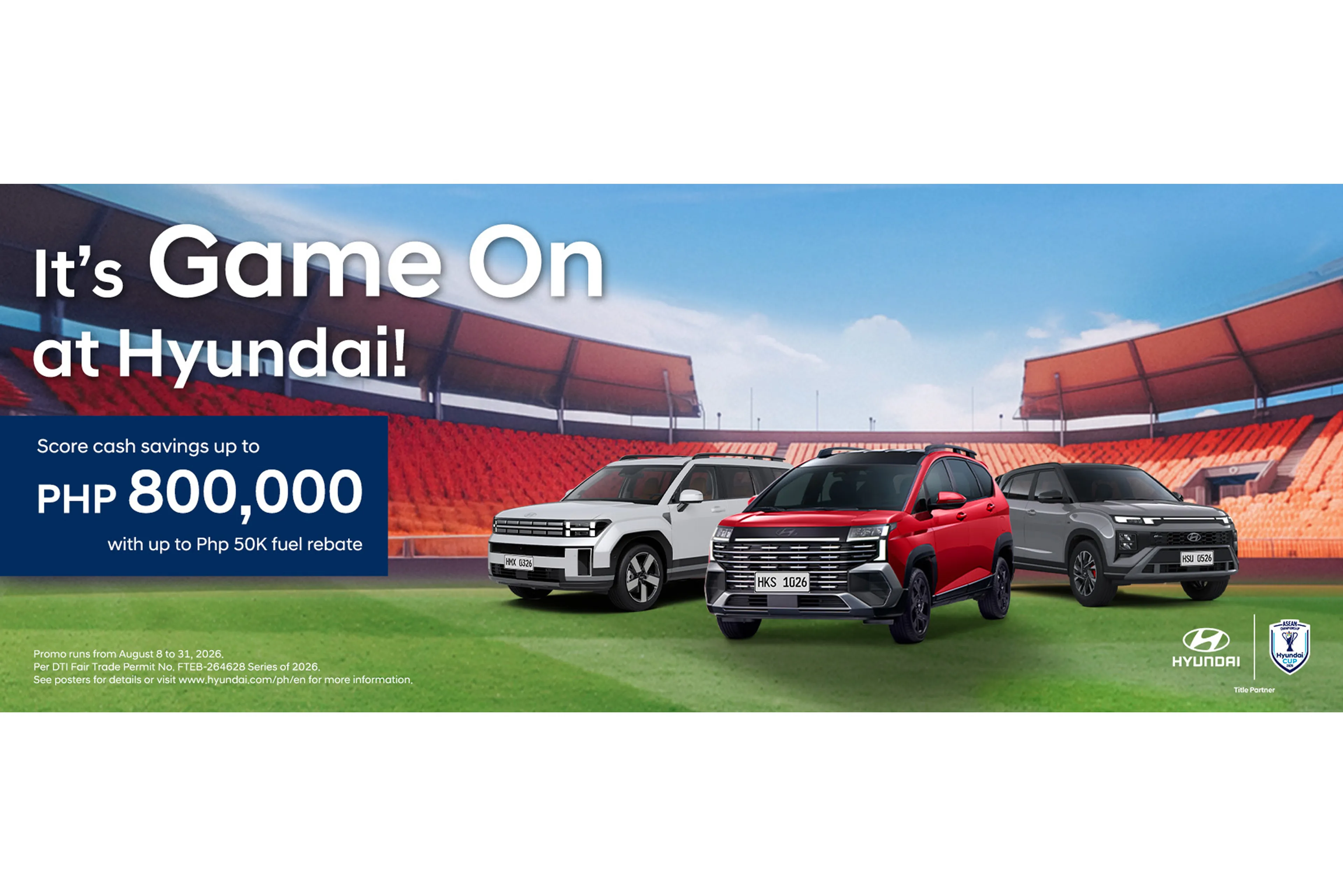 Hyundai offers up to PHP 800K cash savings in August “Game On” promo