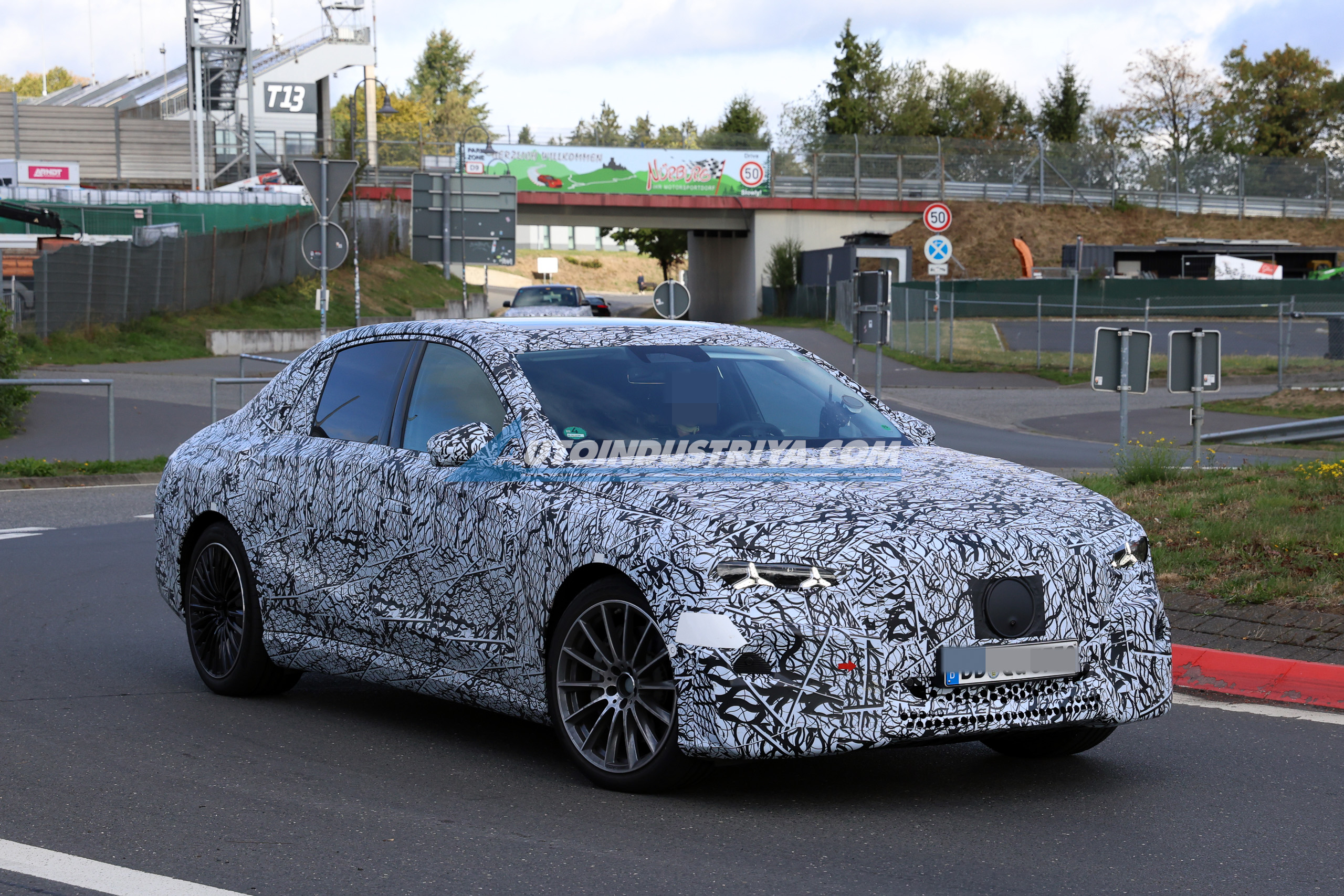 2027 Mercedes E-Class Electric drops camouflage in latest spy shots