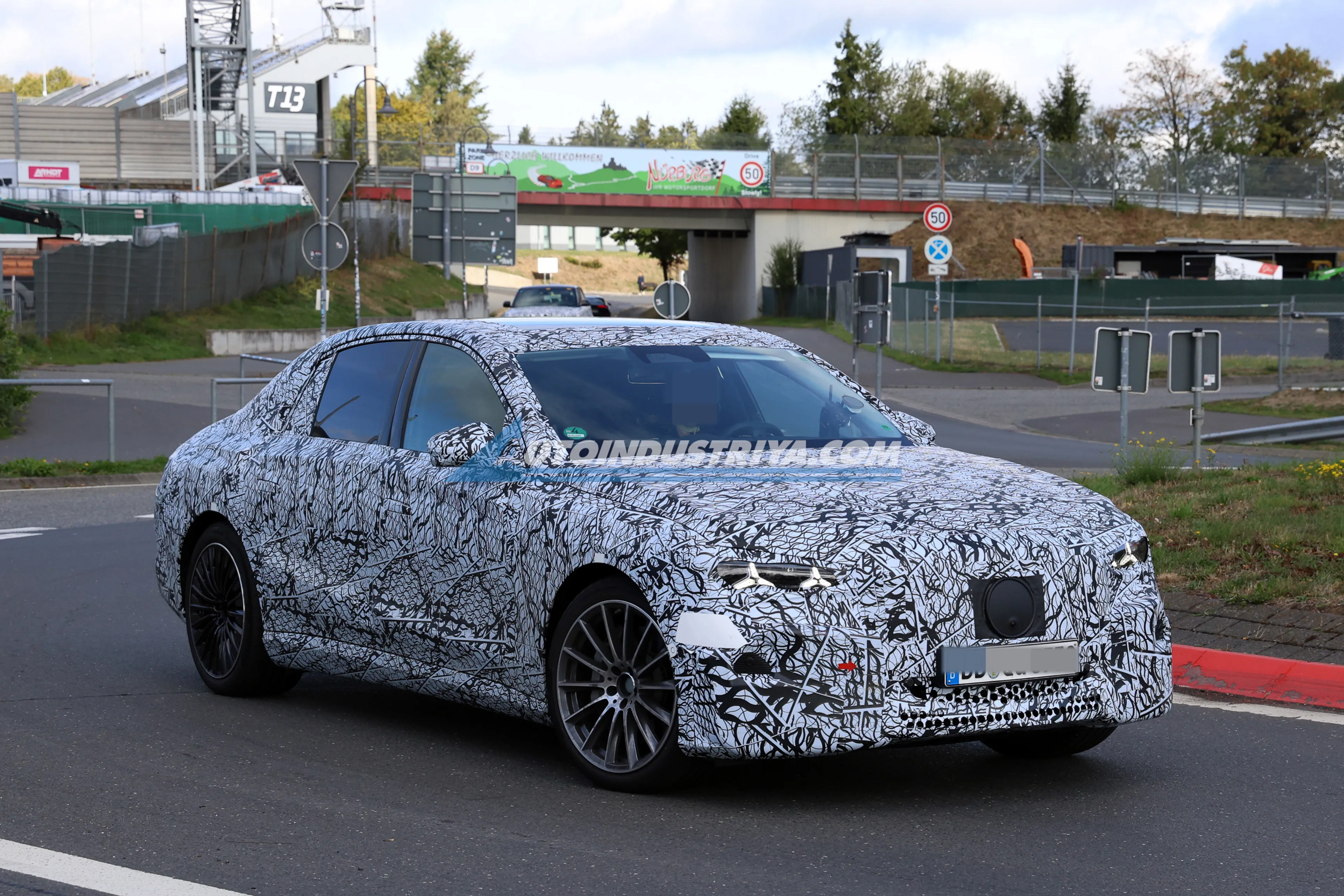 2027 Mercedes E-Class Electric drops camouflage in latest spy shots