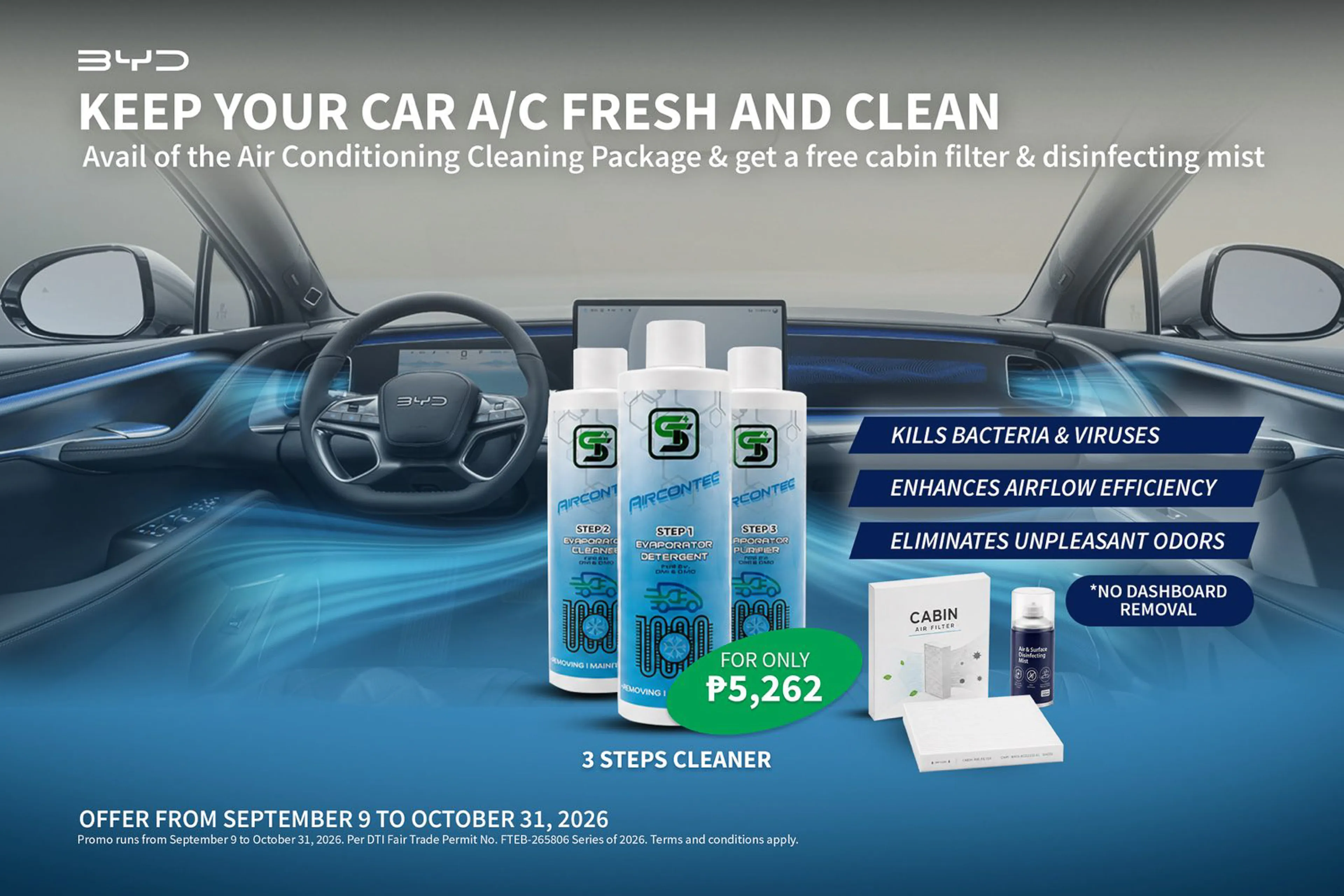 Keep cool with BYD Cars PH's aircon care promo