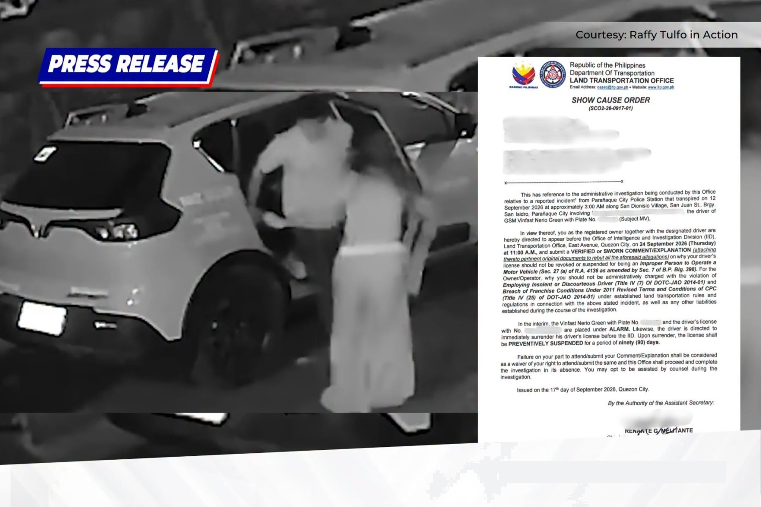 LTO recommends lifetime ban for Green GSM driver accused of passenger abuse