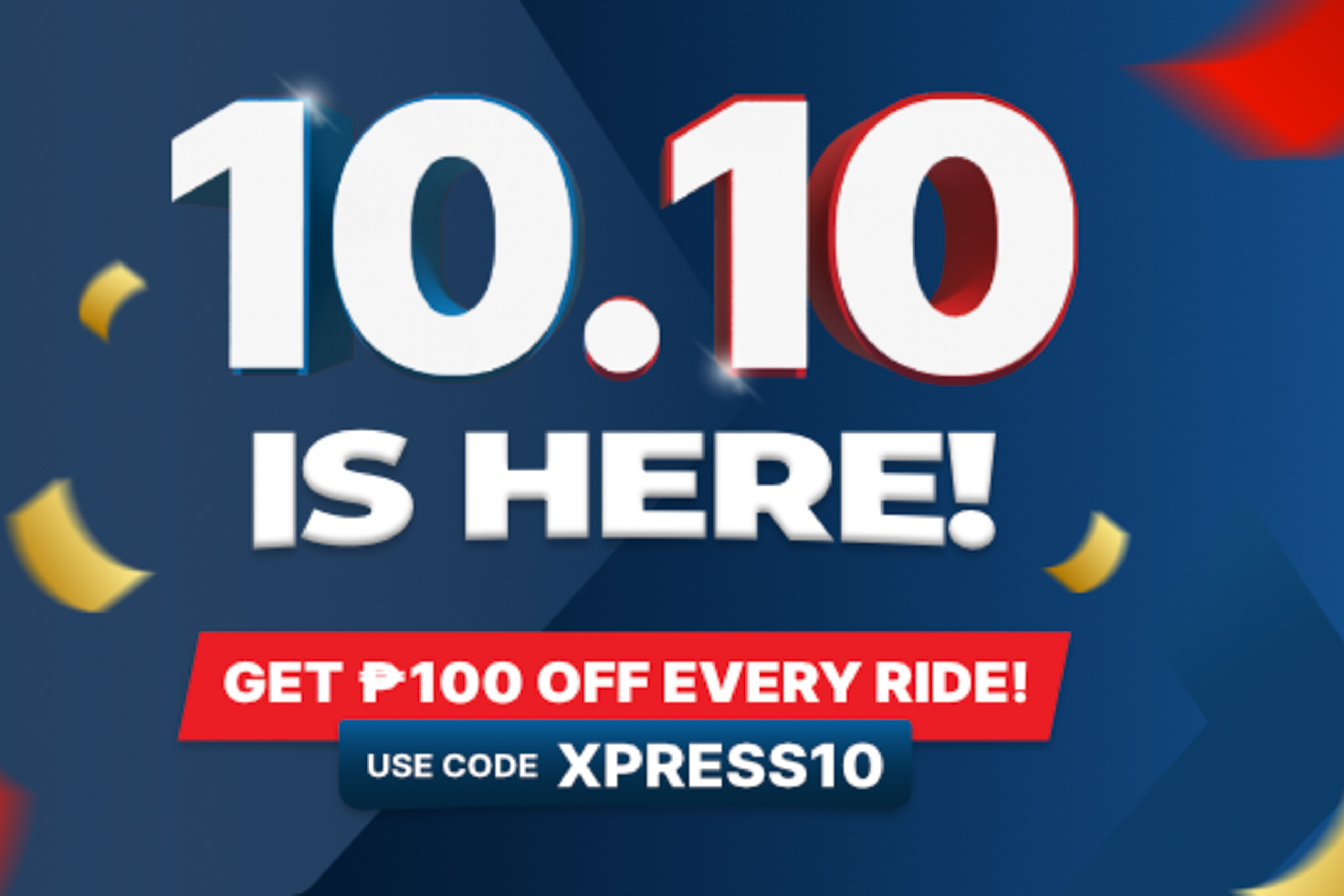Get PHP 100 off every ride with Xpress 10.10 promo