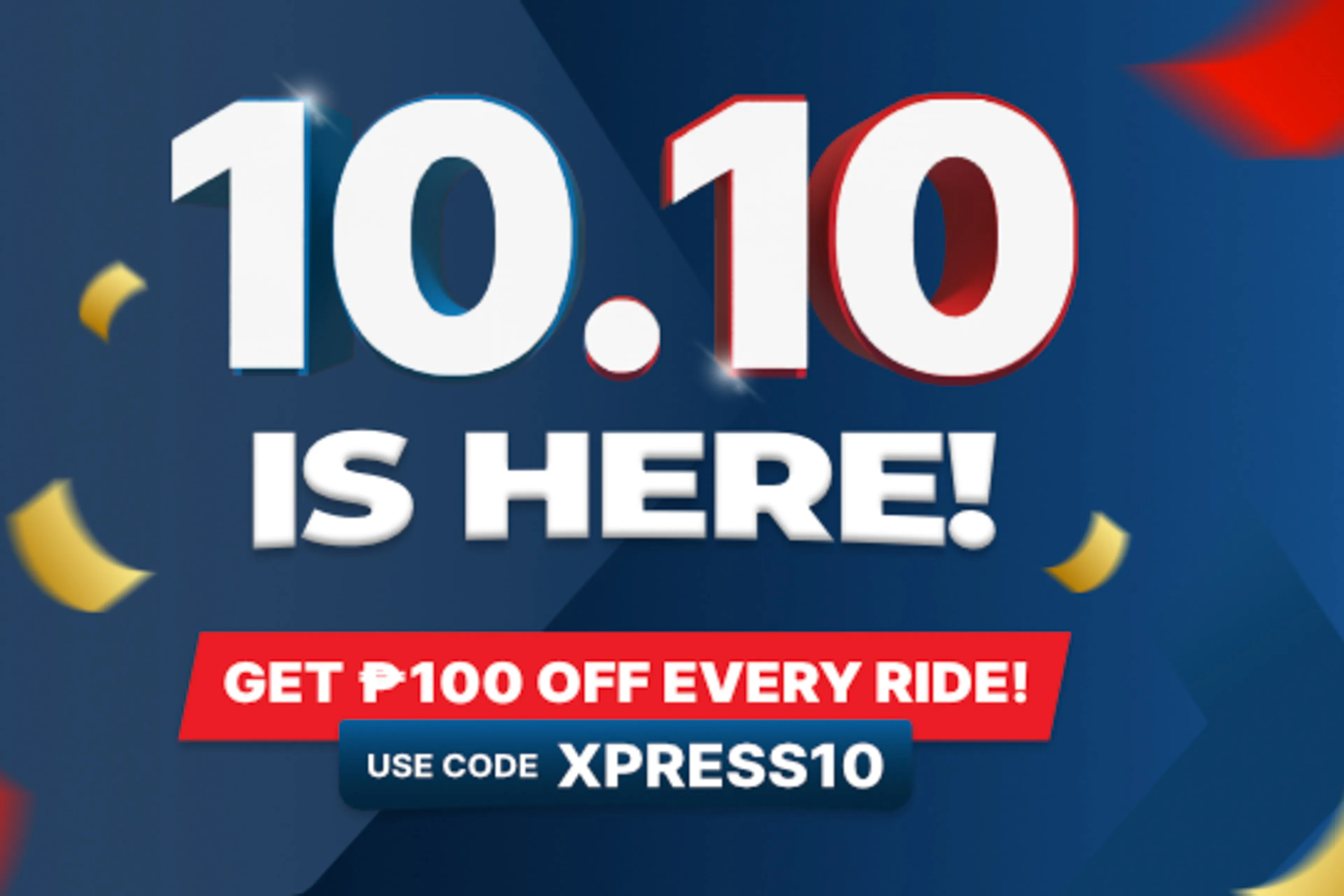 Get PHP 100 off every ride with Xpress 10.10 promo