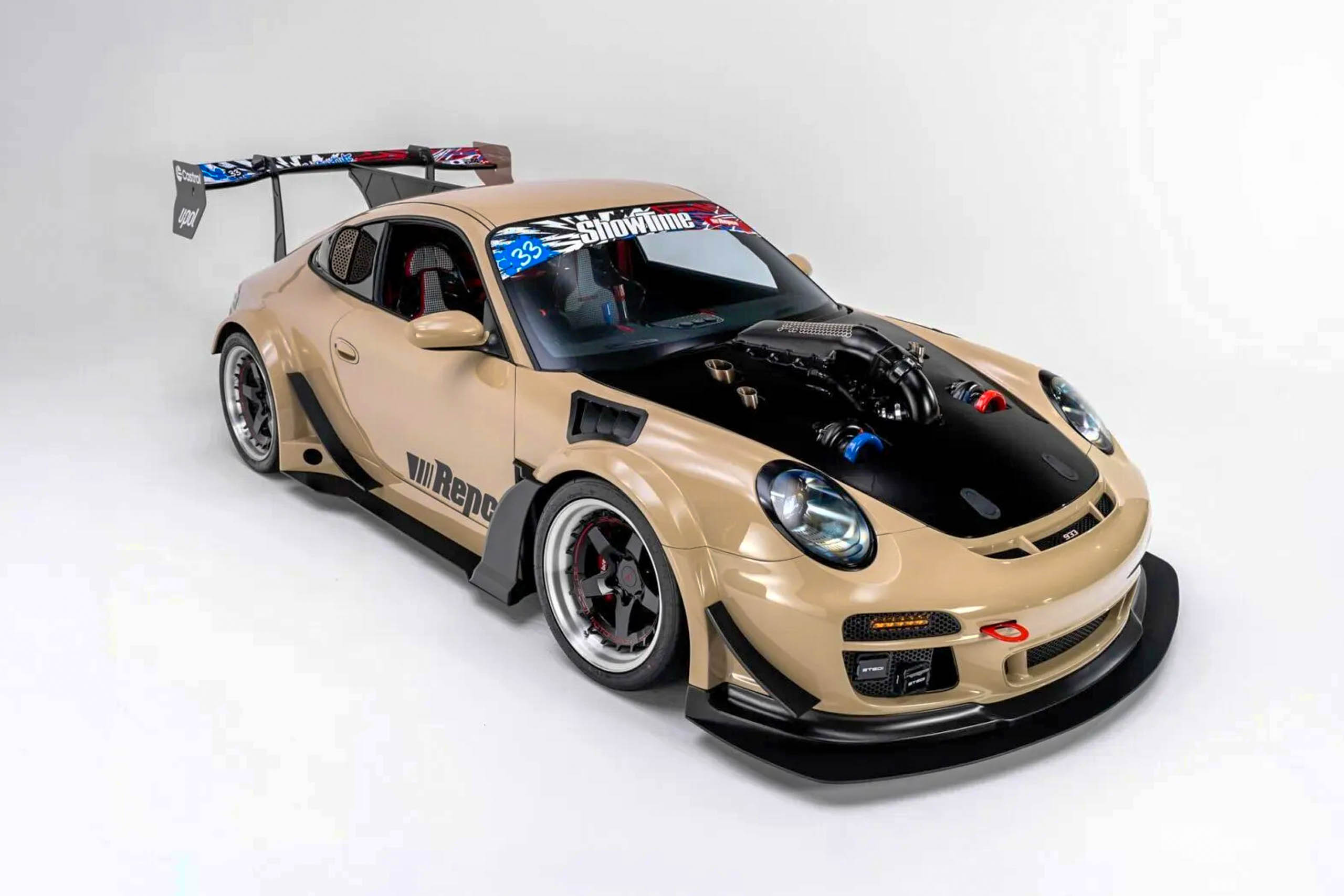 ShowTime Repco 933 is a Porsche 911 with a twin-turbo V8 mounted up front