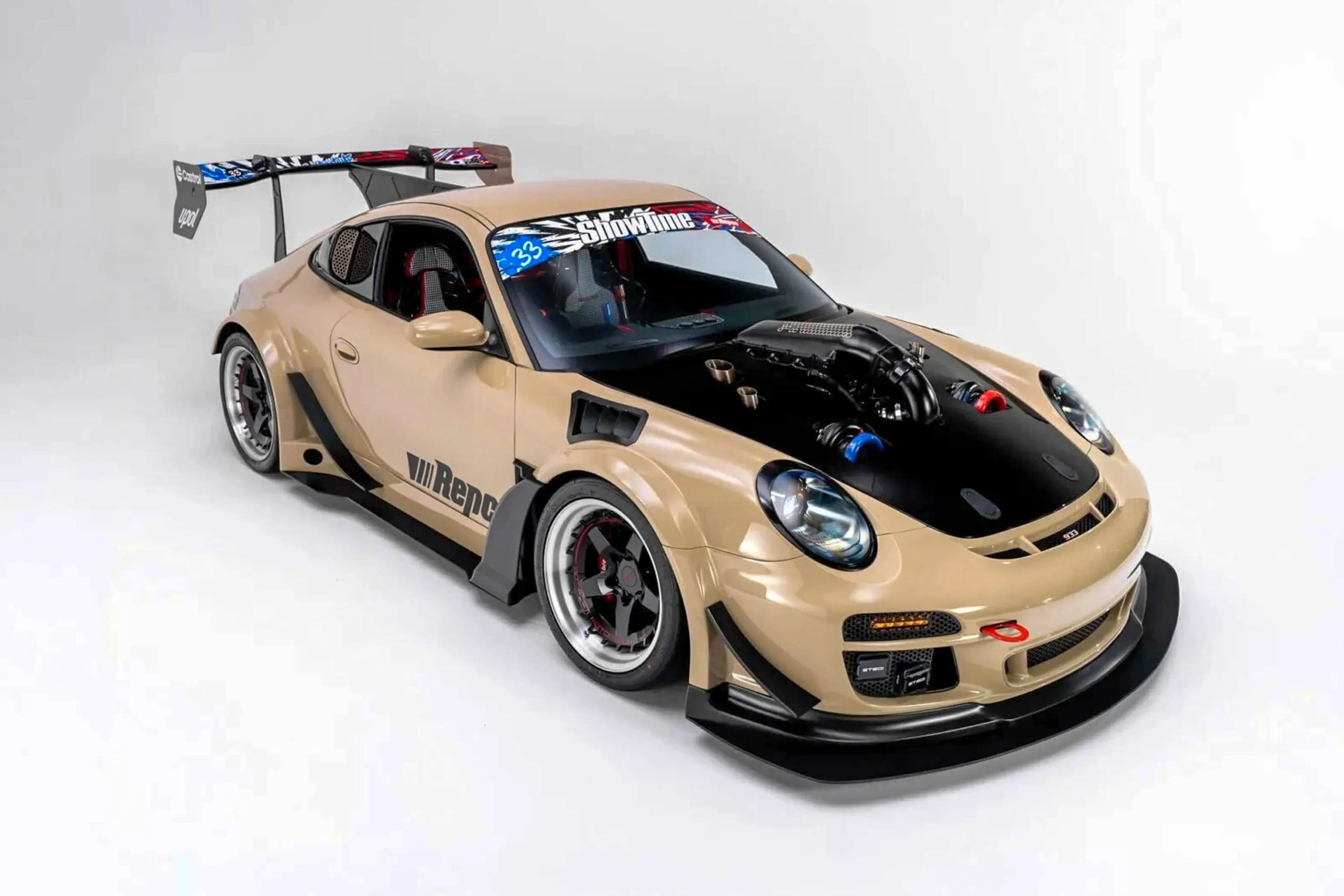 ShowTime Repco 933 is a Porsche 911 with a twin-turbo V8 mounted up front