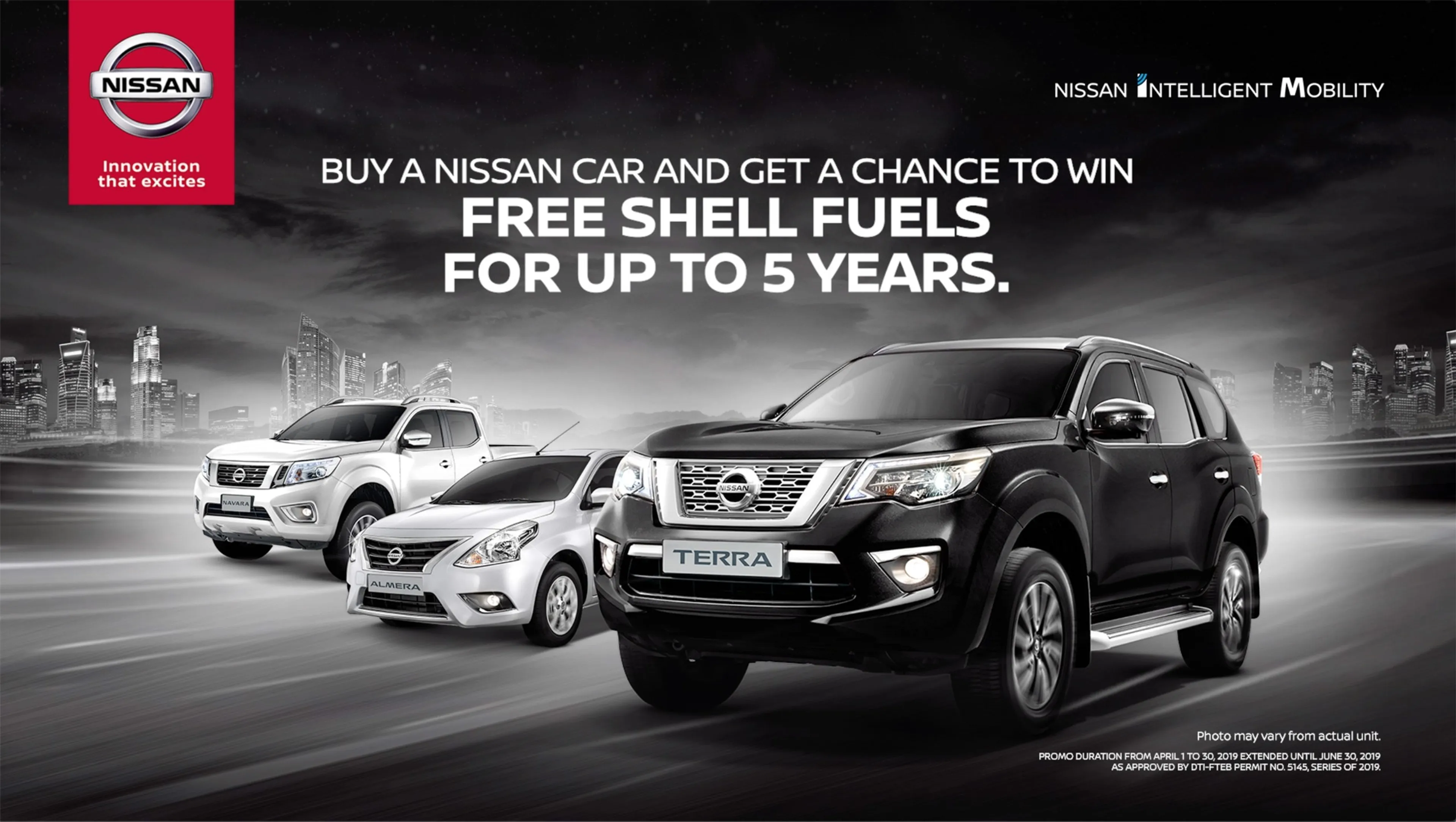 Buy a new Nissan get a chance to win Shell Fuel for 5 years