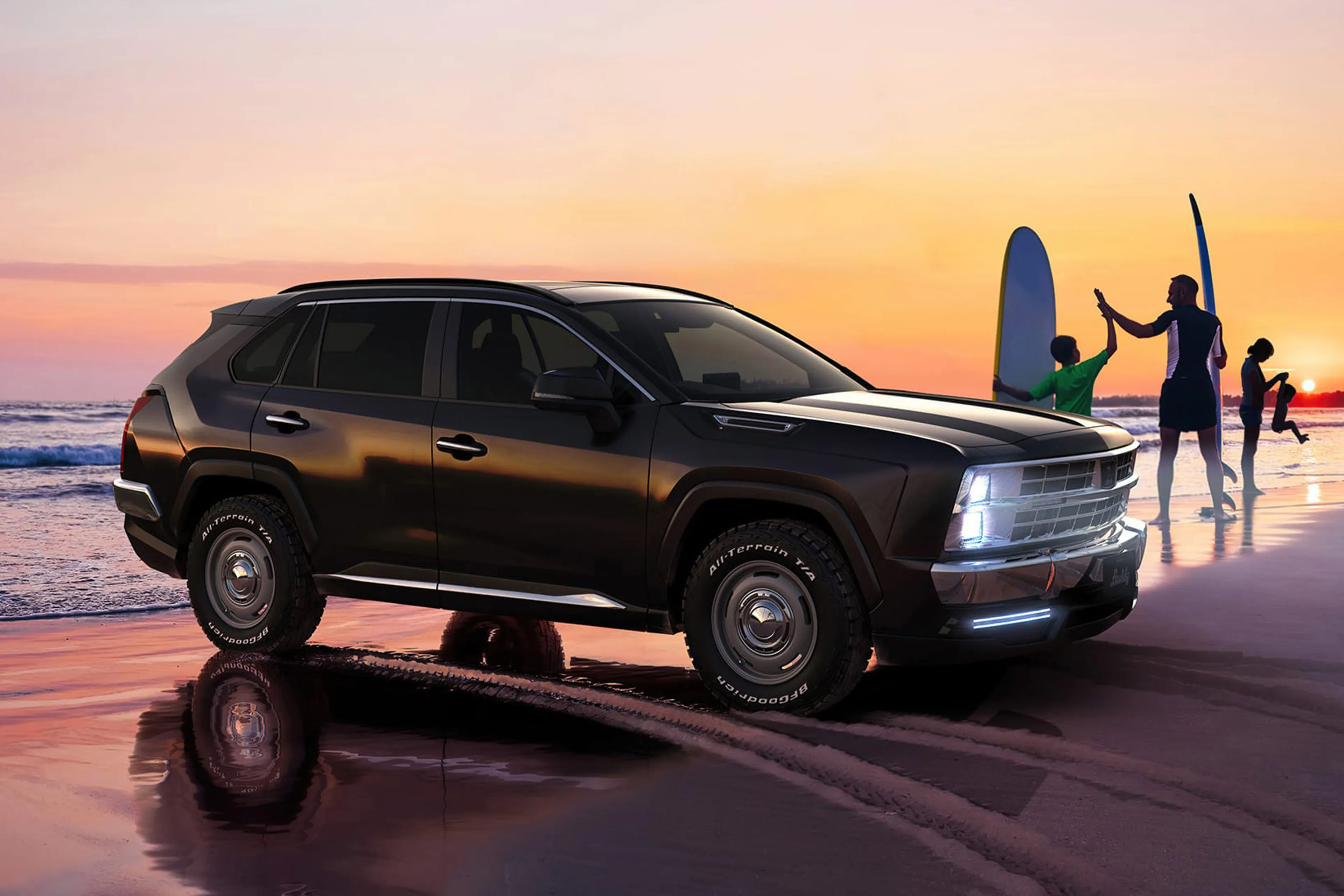 This retro Chevy-style SUV is actually a Toyota RAV4