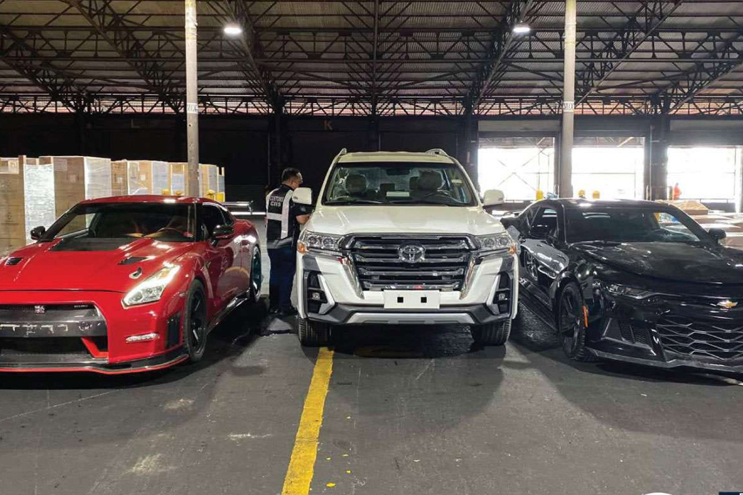BOC confiscates GT-R, Camaro ZL1, Land Cruiser at Manila Port