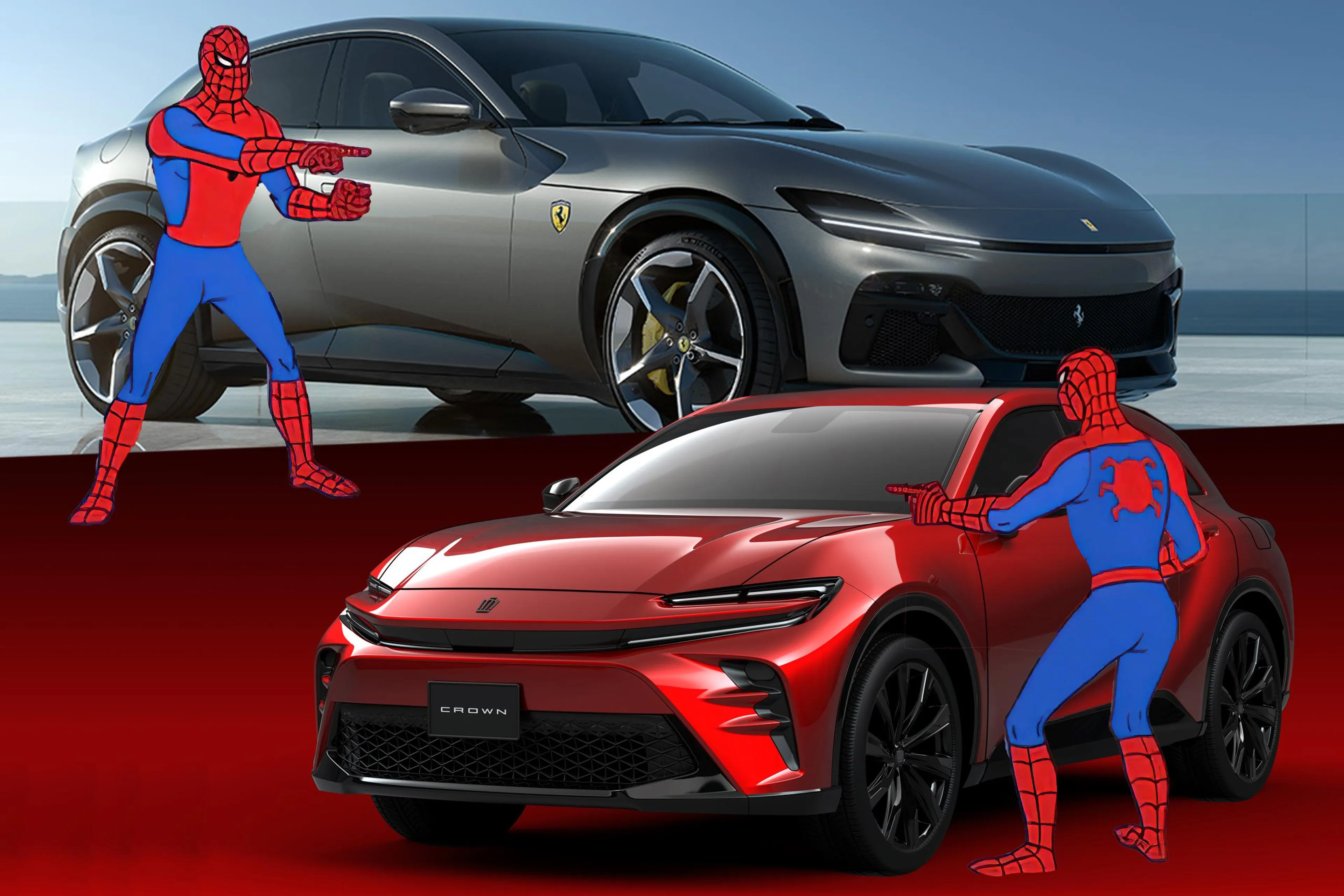 Multiverse: Does Ferrari Purosangue look like the Toyota Crown SUV?