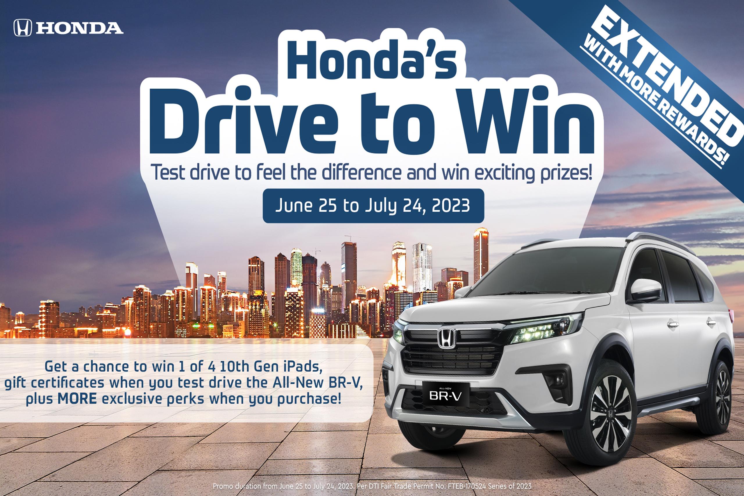 Honda PH extends Drive to Win promo for all-new BR-V