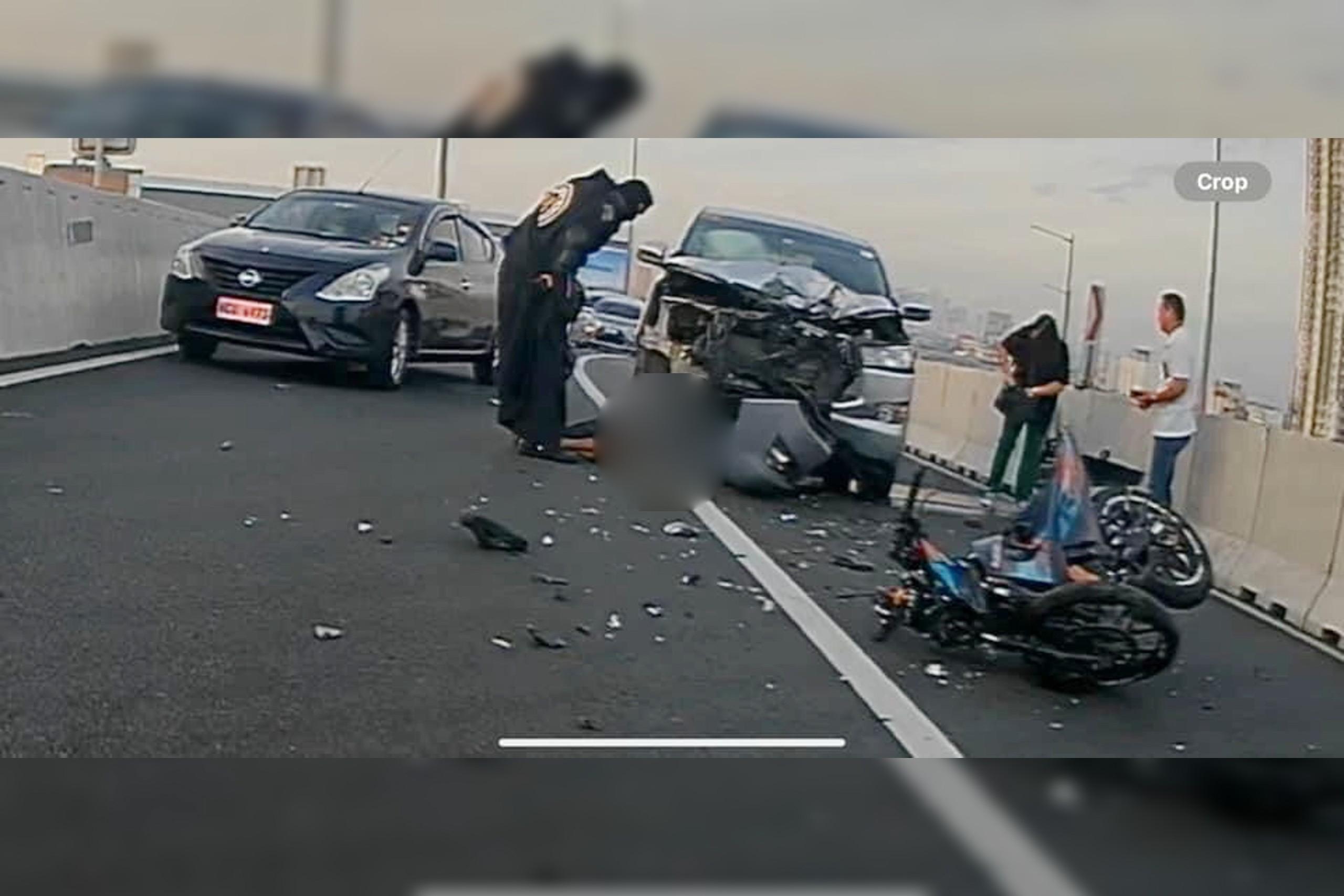 Skyway: Allegedly drunk rider counterflowed, entered from NLEX